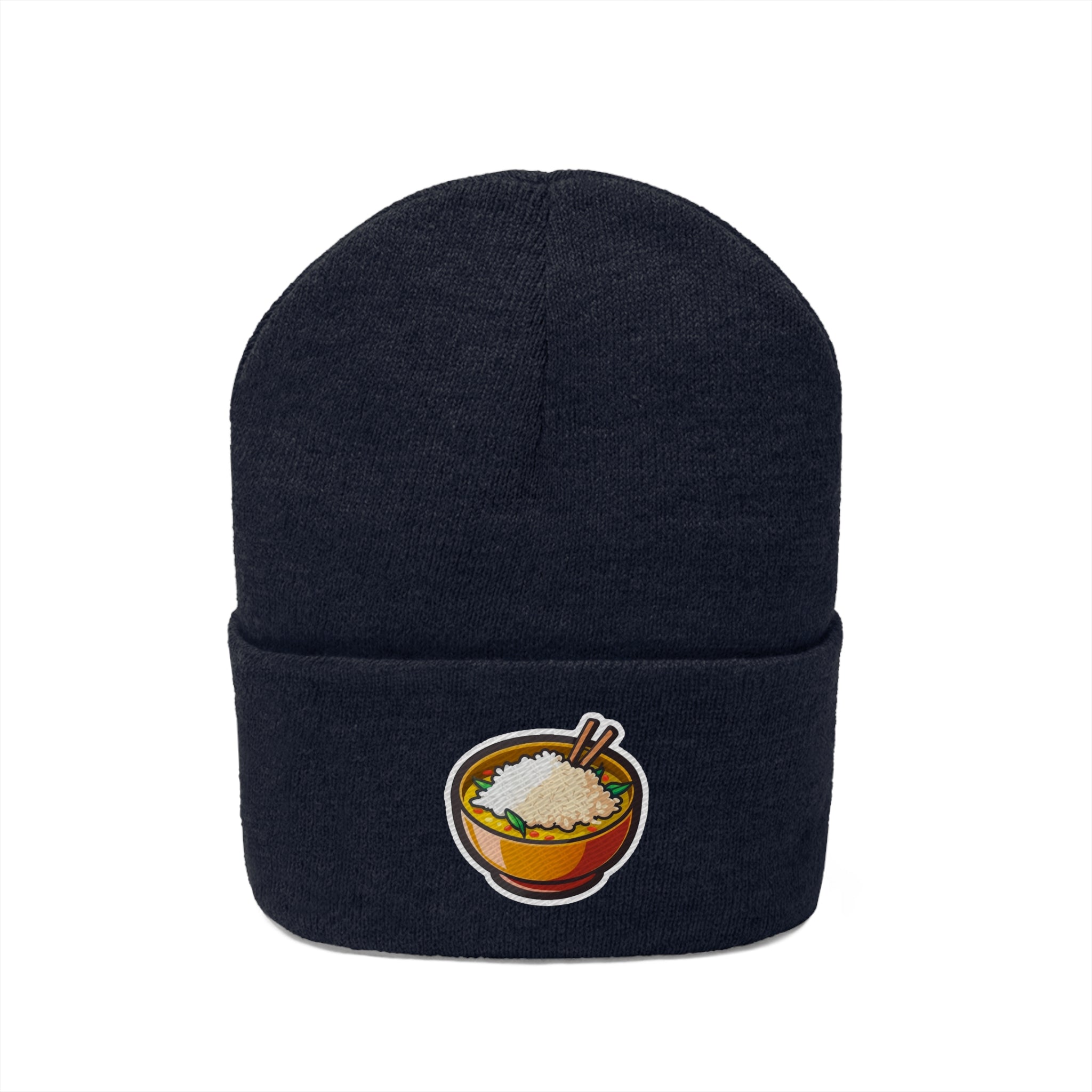 Knit Beanie - Rice Bowl Pop Art