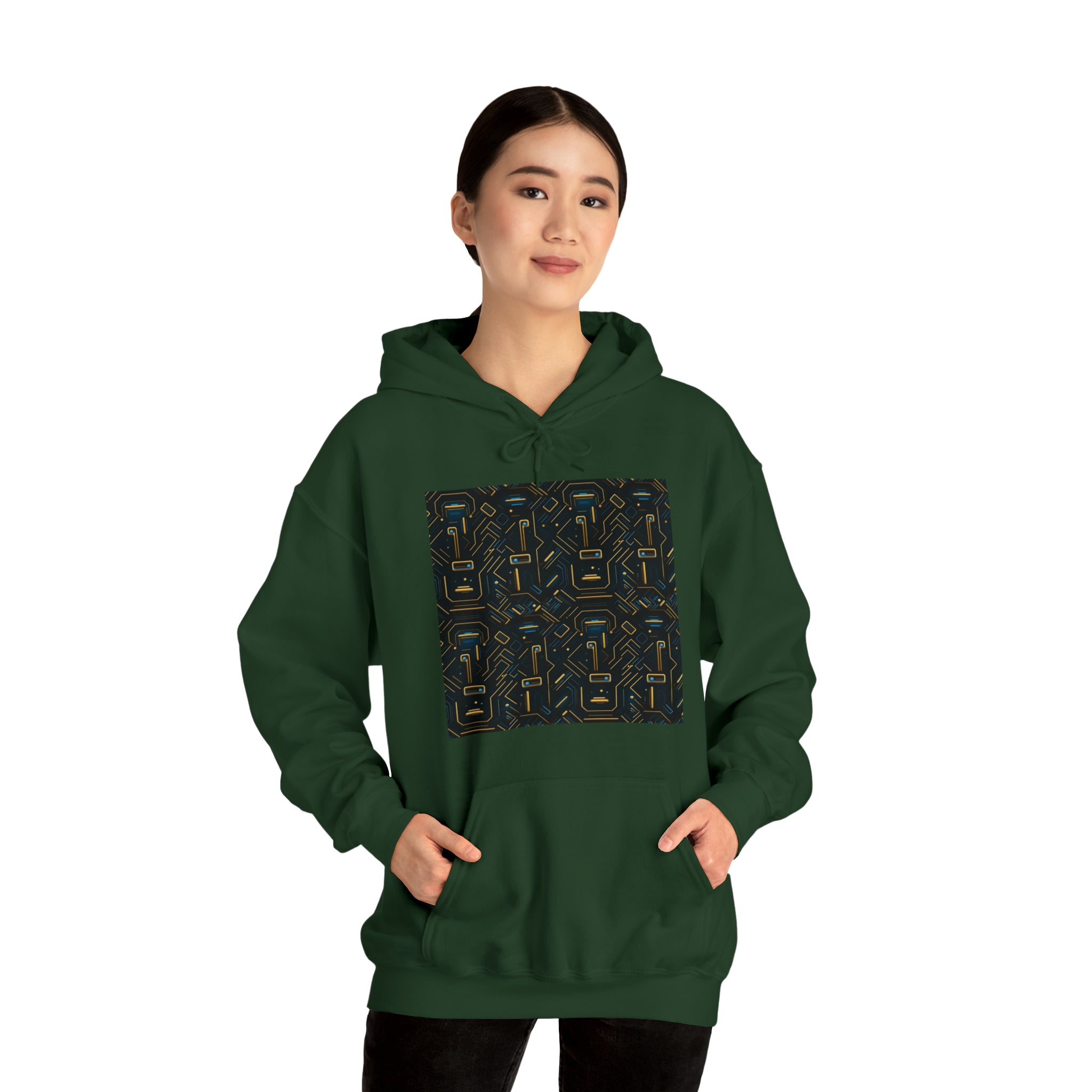 Unisex Heavy Blend™ Hooded Sweatshirt - Abstract Neon Designs 05