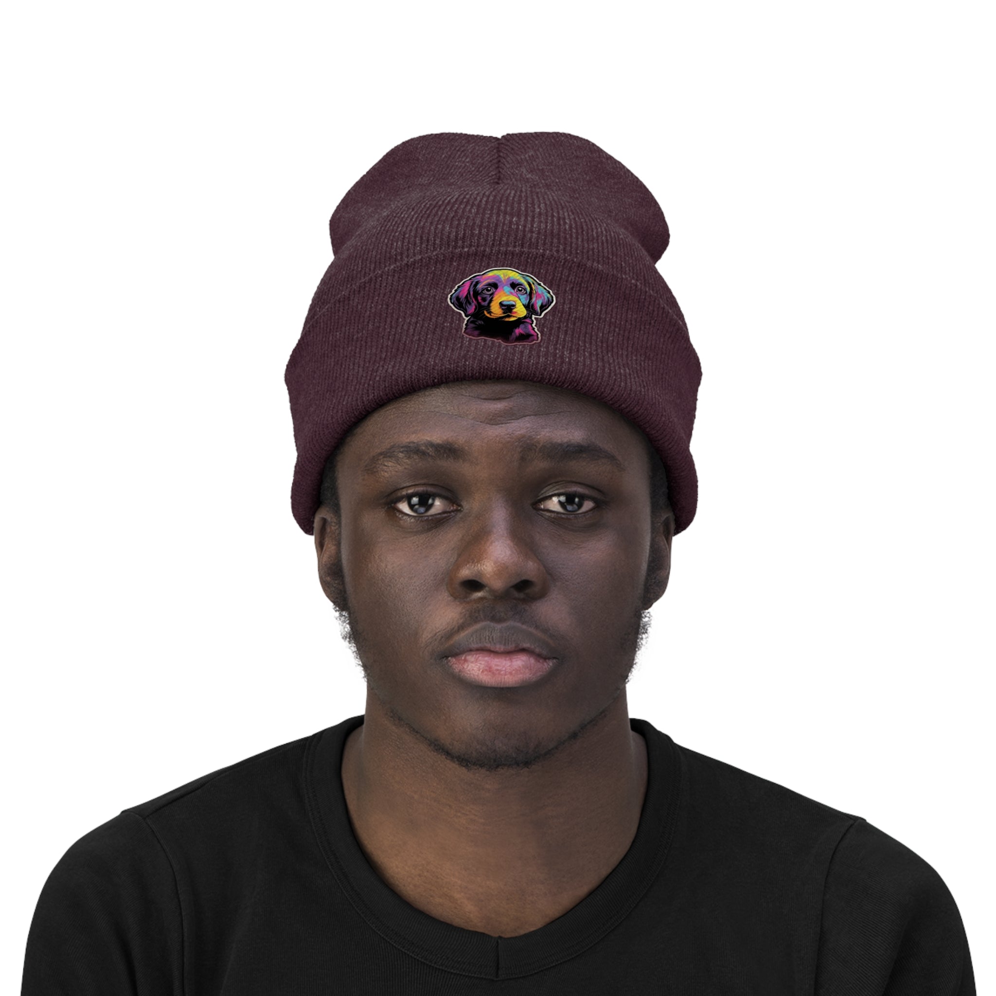 Knit Beanie - Puppy Pop Art 03
