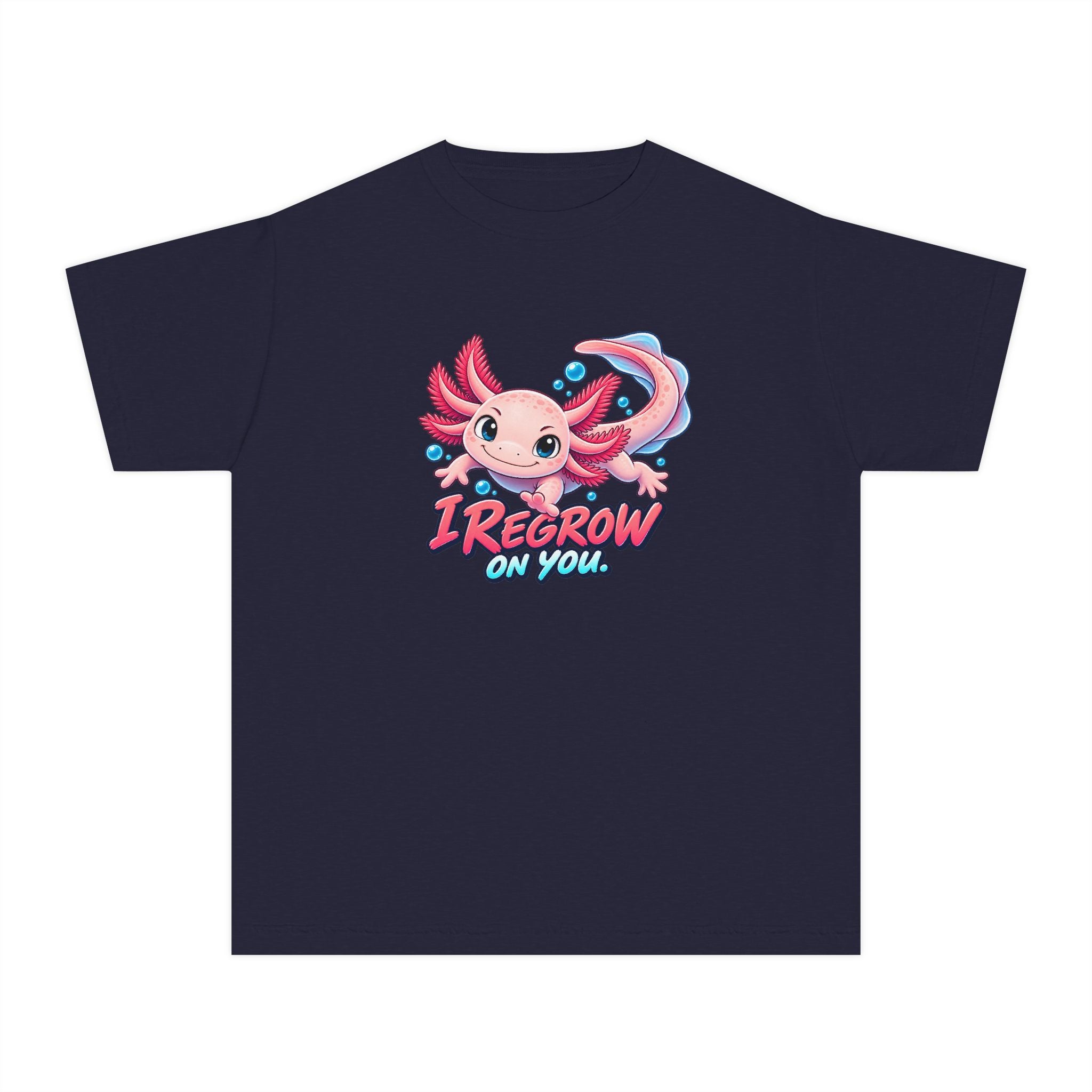Youth Midweight Cotton Tee - Axolotl