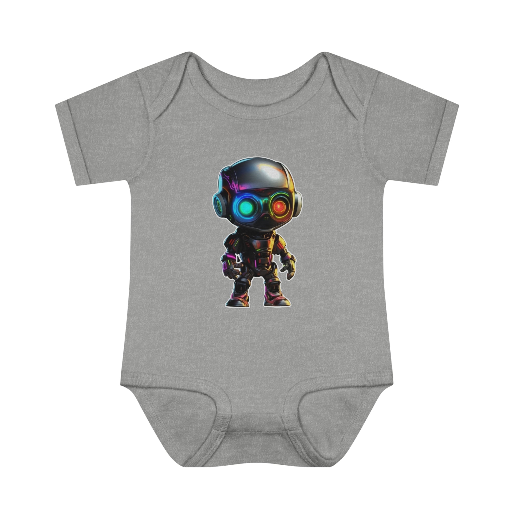 Infant Baby Rib Bodysuit - Byte, Robot Pop Art 06