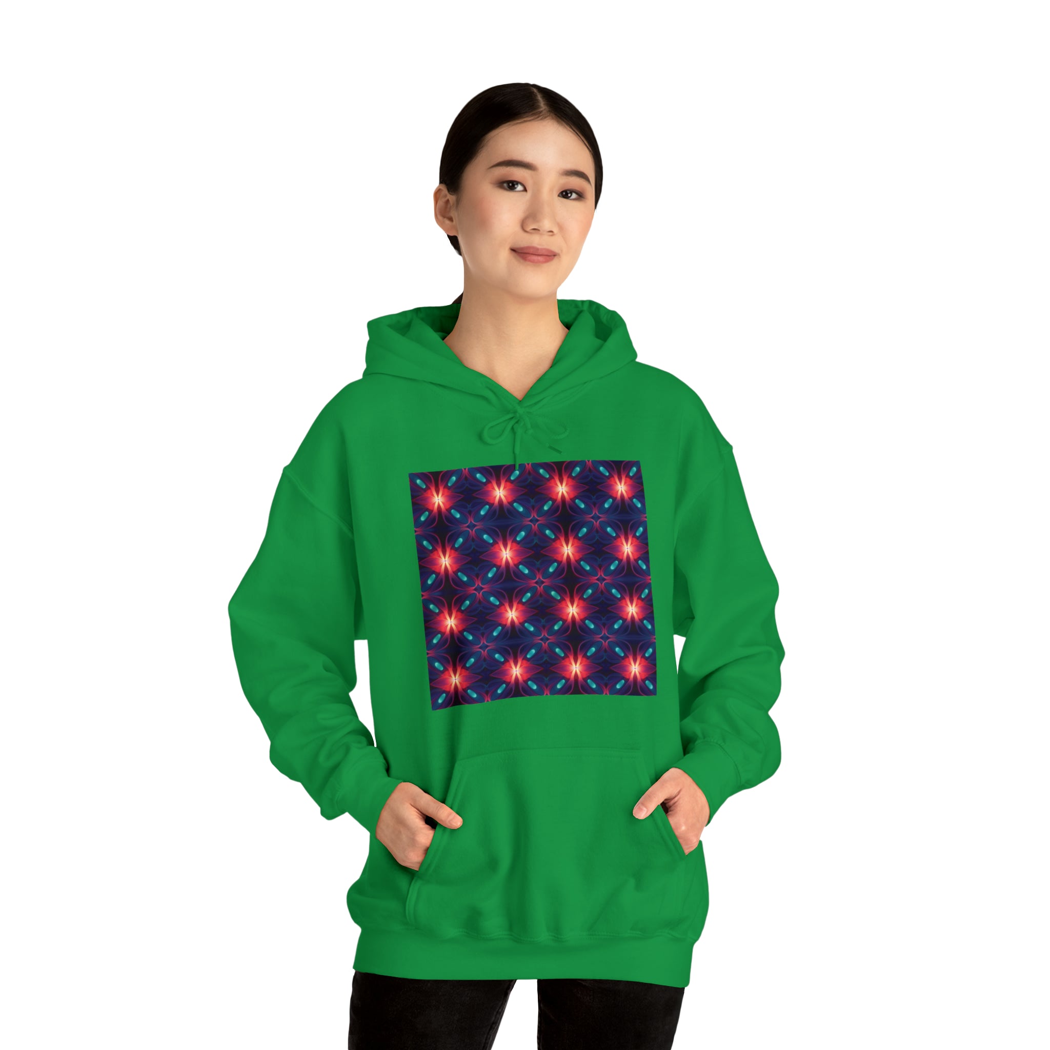 Unisex Heavy Blend™ Hooded Sweatshirt - Abstract Neon Designs 04