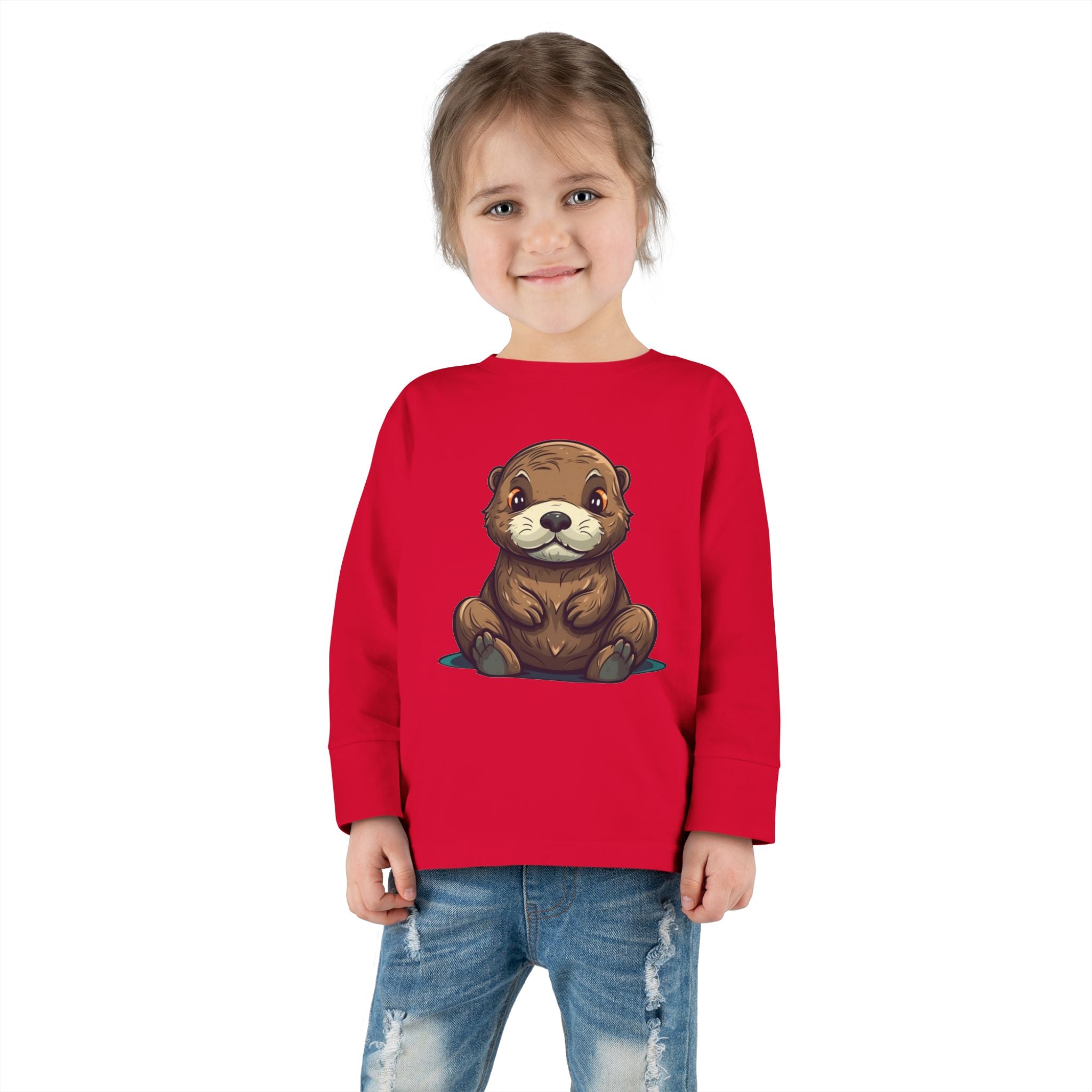 Toddler Long Sleeve Tee - Sea Otter Pup