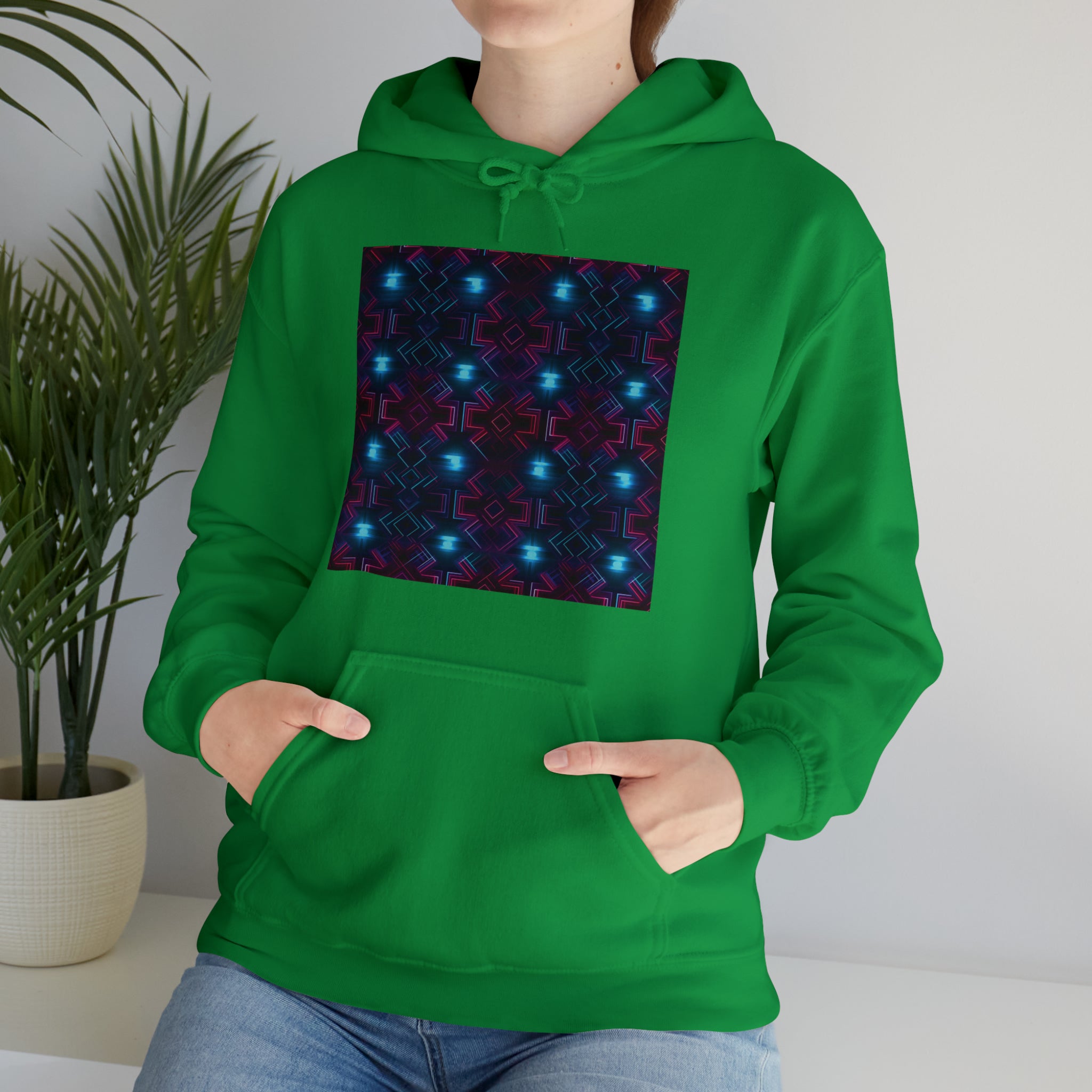 Unisex Heavy Blend™ Hooded Sweatshirt - Abstract Neon Designs 01