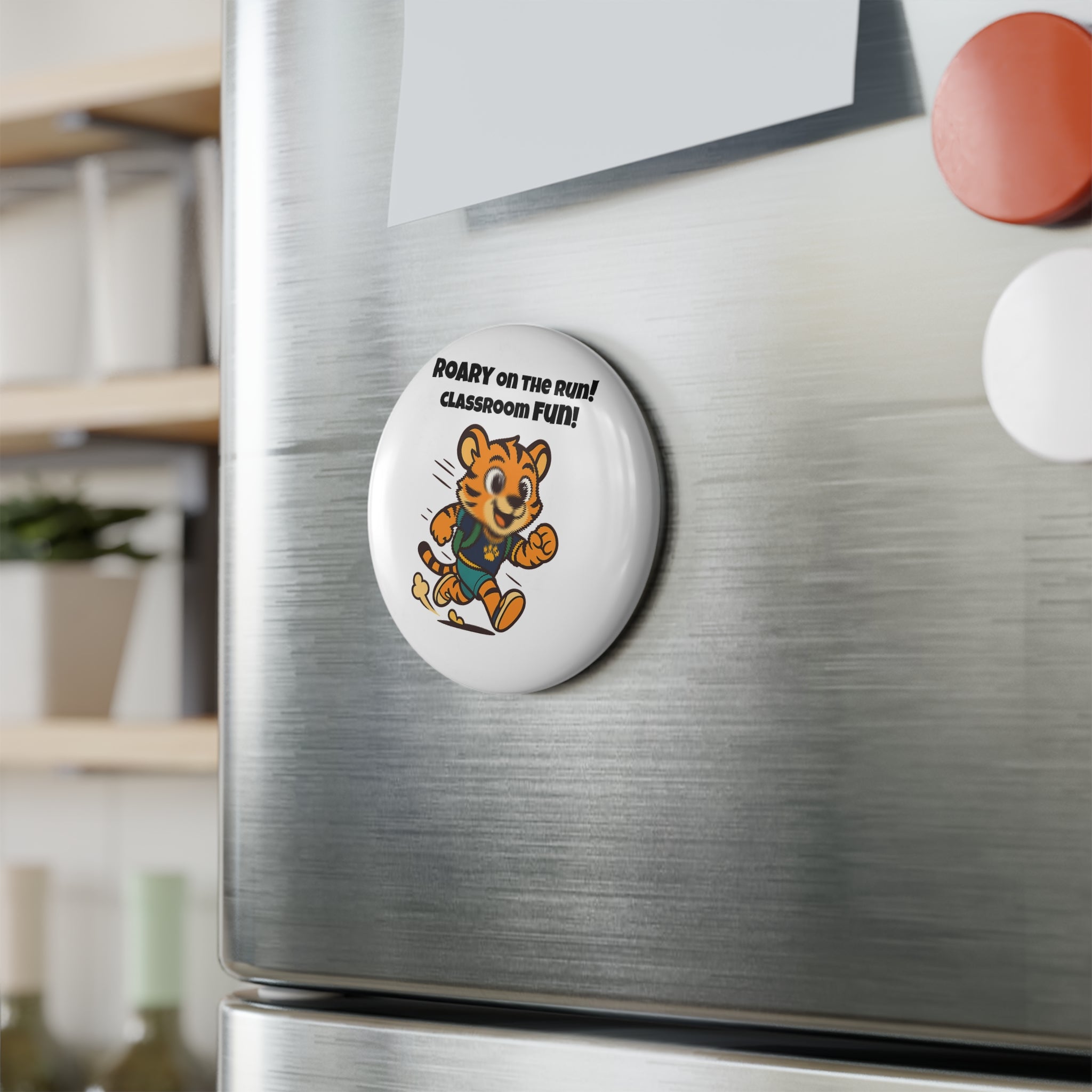Button Magnet, Round (1 & 10 pcs) - Roary - Back to School