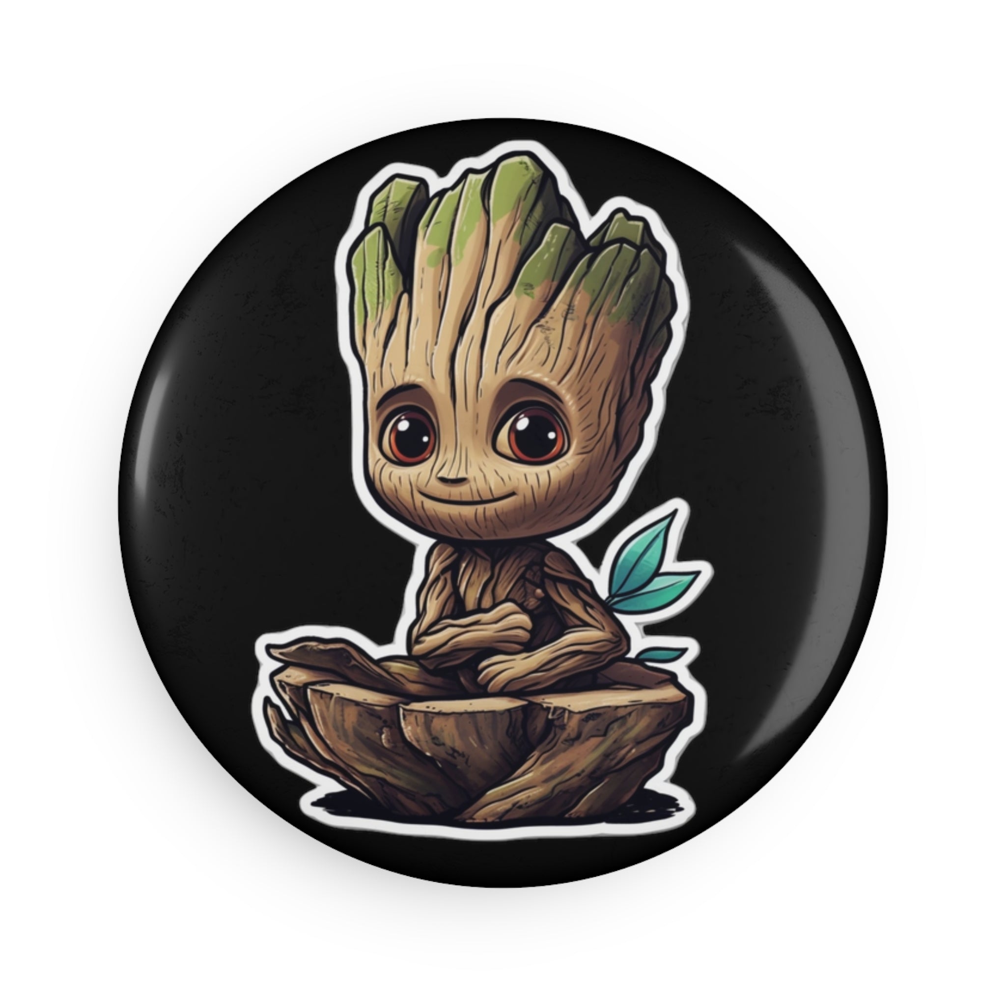 Button Magnet, Round (1 & 10 pcs) - Baby Groot 05