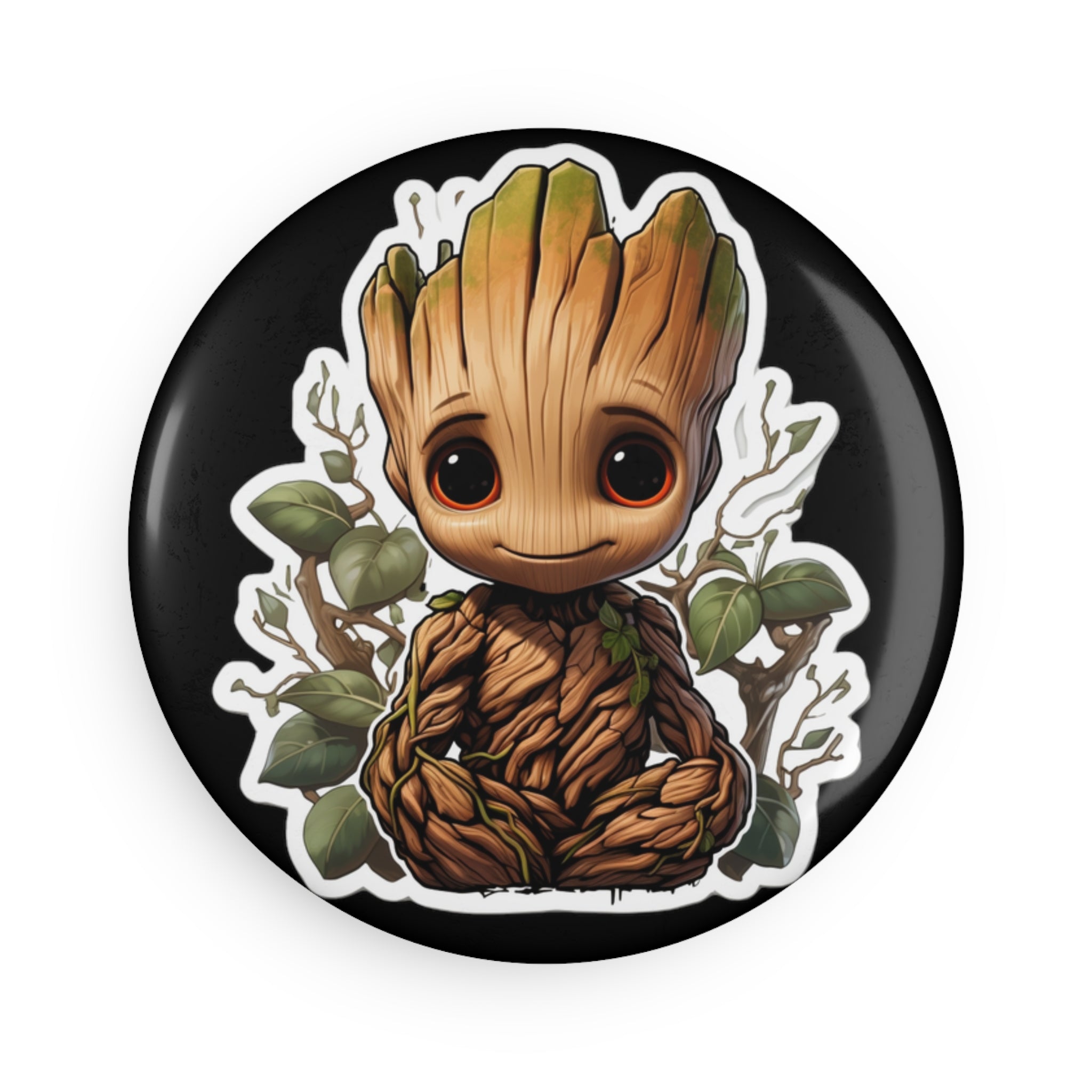 Button Magnet, Round (1 & 10 pcs) - Baby Groot 01