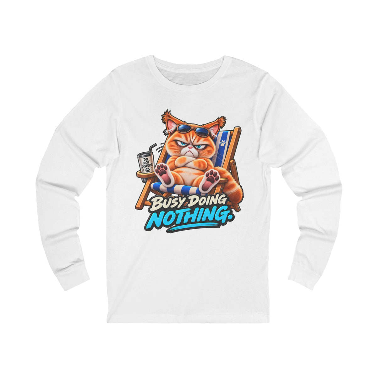 Busy doing Nothing - Mildly Feral - Unisex Long Sleeve Tee