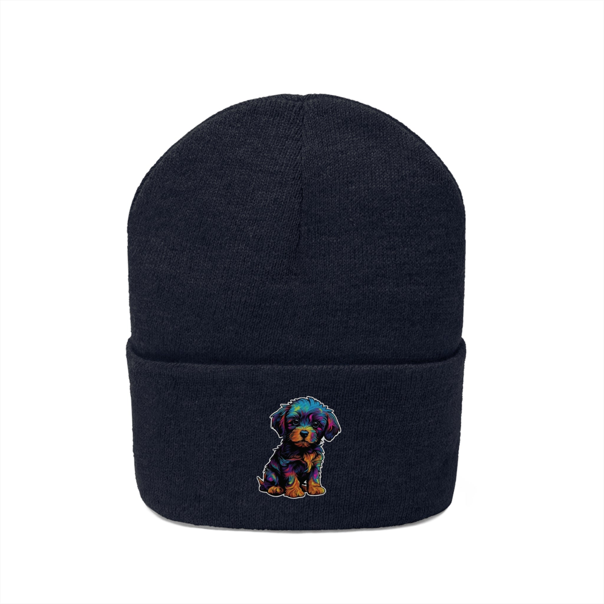 Knit Beanie - Puppy Pop Art 04