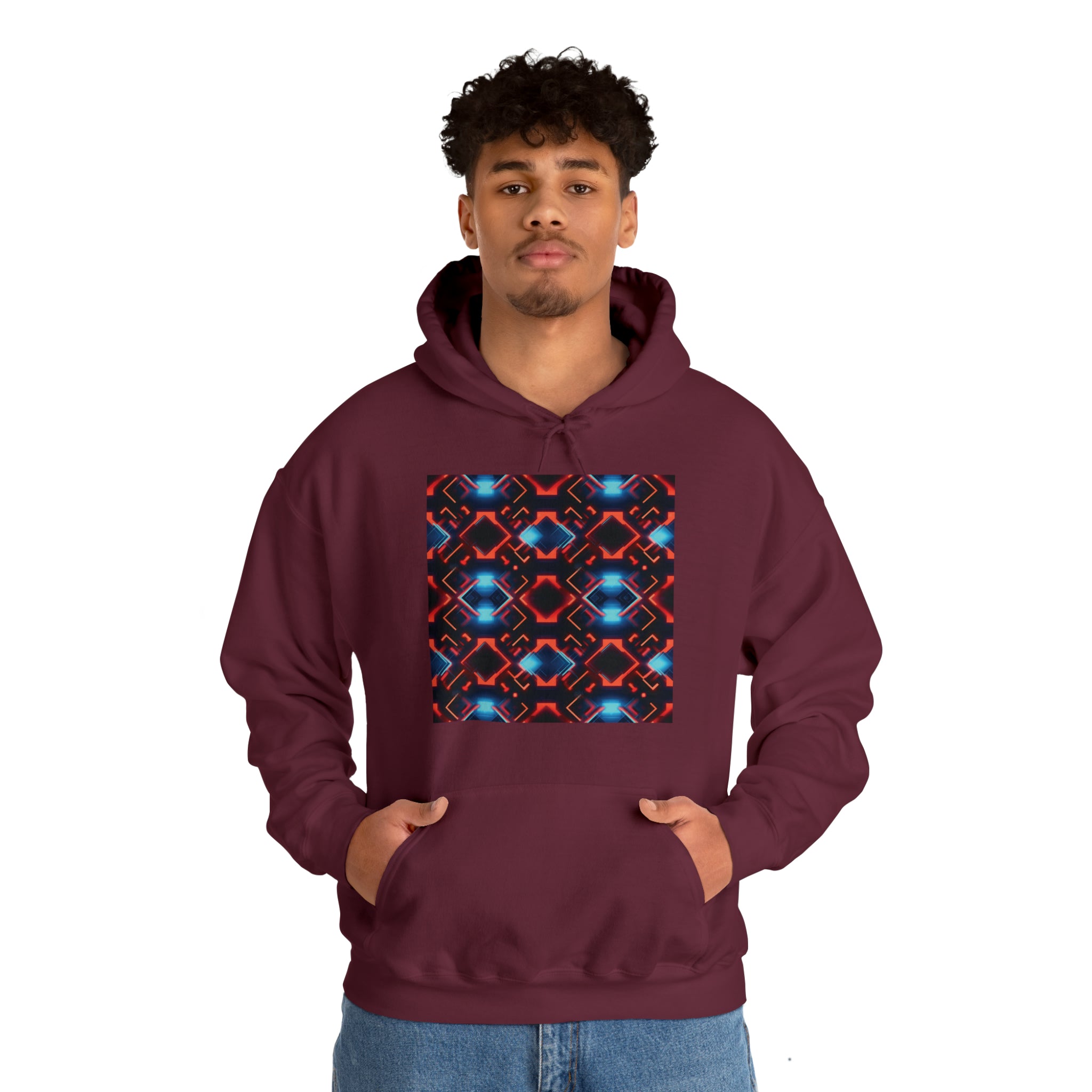 Unisex Heavy Blend™ Hooded Sweatshirt - Abstract Neon Designs 07
