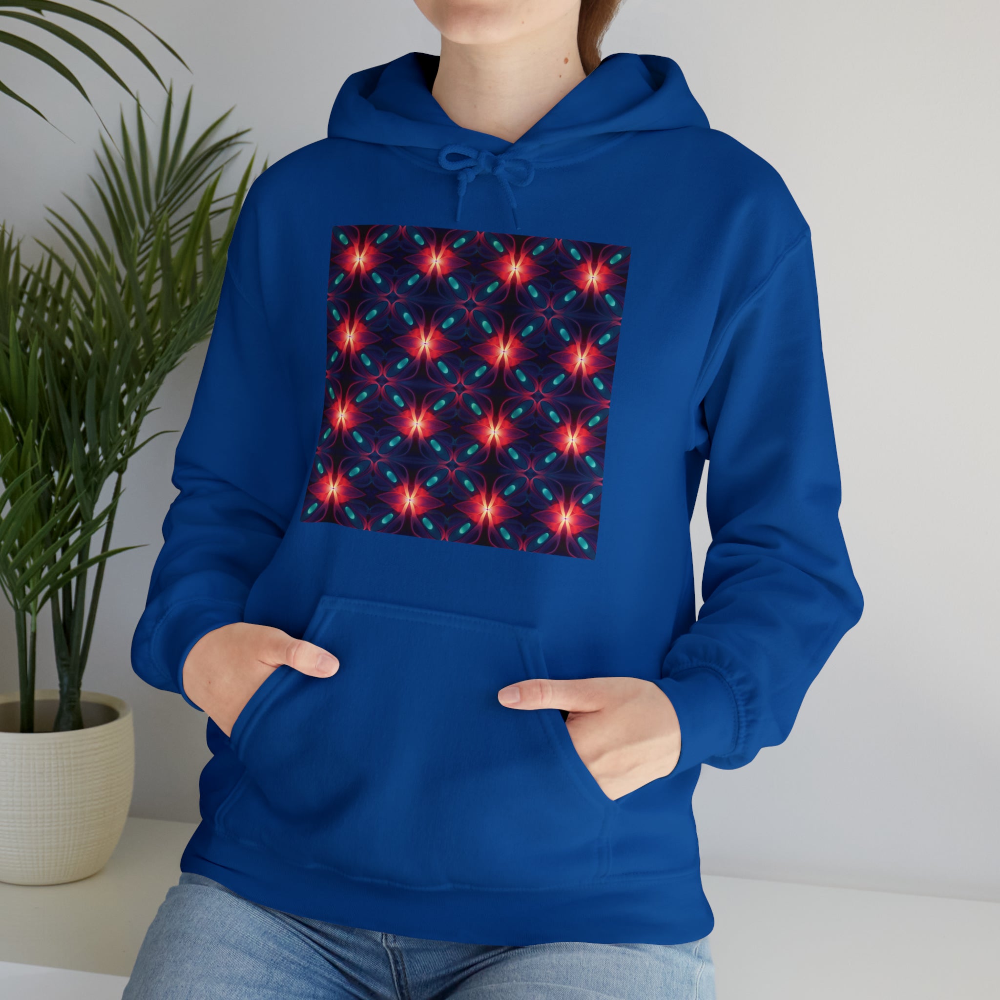 Unisex Heavy Blend™ Hooded Sweatshirt - Abstract Neon Designs 04
