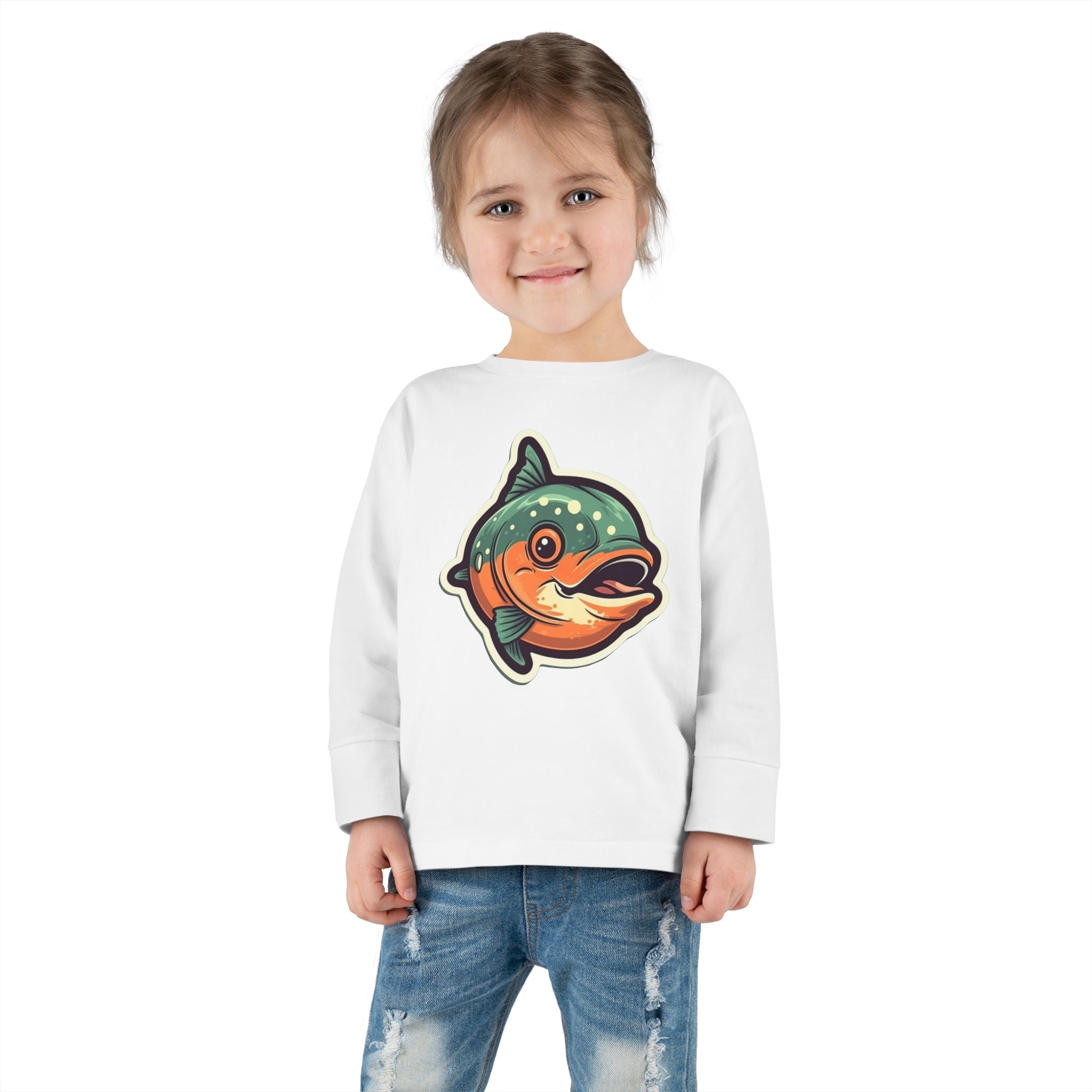 Toddler Long Sleeve Tee - Salmon Fry