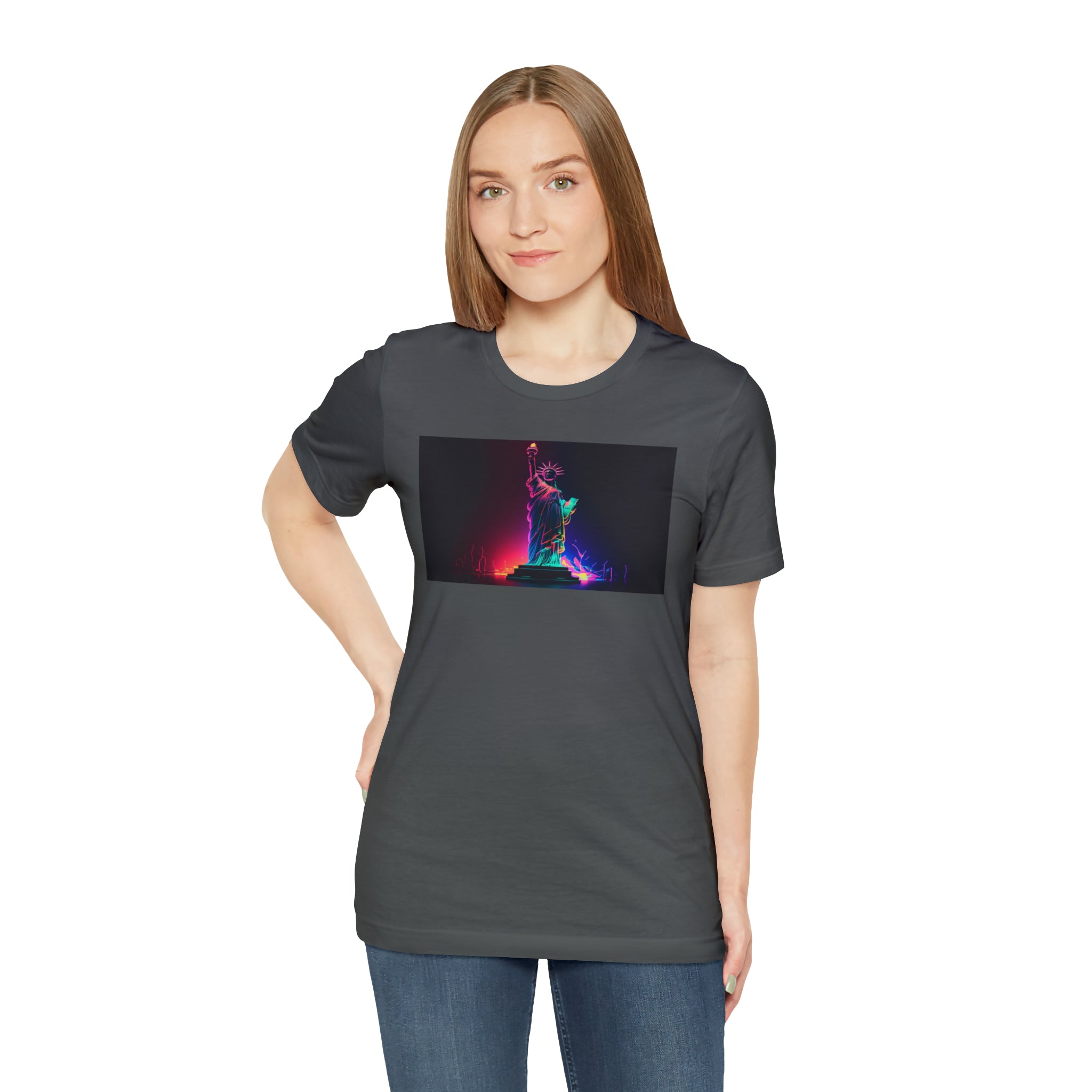 Unisex Jersey Short Sleeve Tee - Statue of Liberty, New York, USA