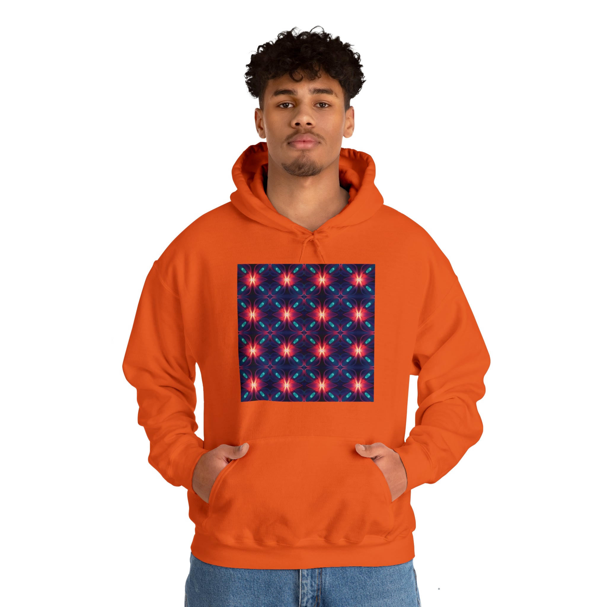 Unisex Heavy Blend™ Hooded Sweatshirt - Abstract Neon Designs 04