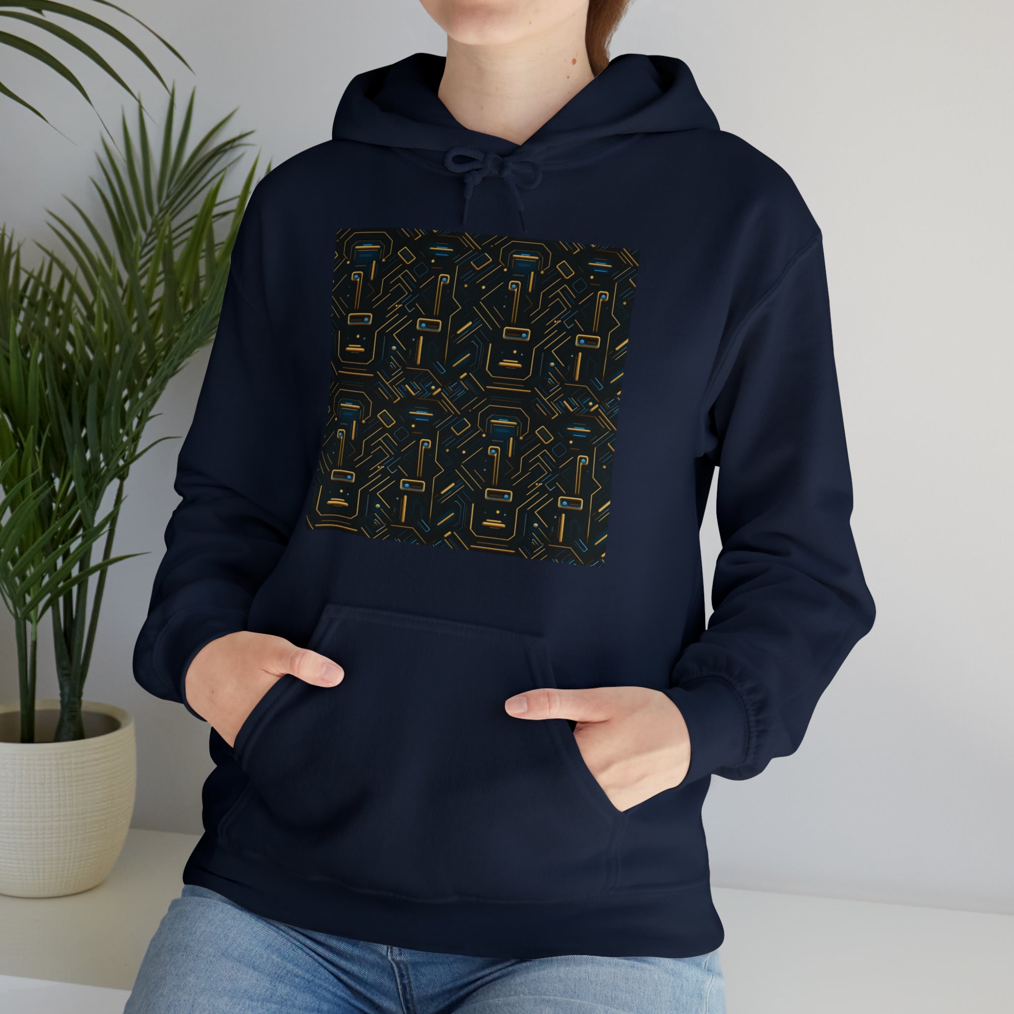 Unisex Heavy Blend™ Hooded Sweatshirt - Abstract Neon Designs 05