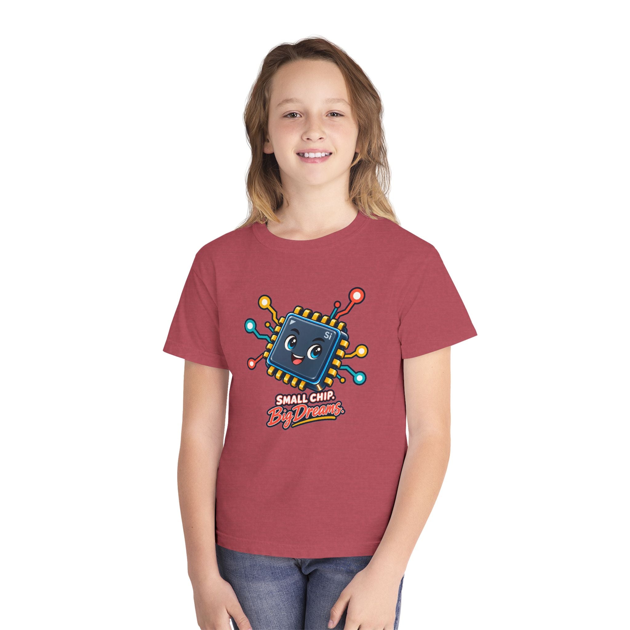 Youth Midweight Cotton Tee - Small Chip, Big Dreams