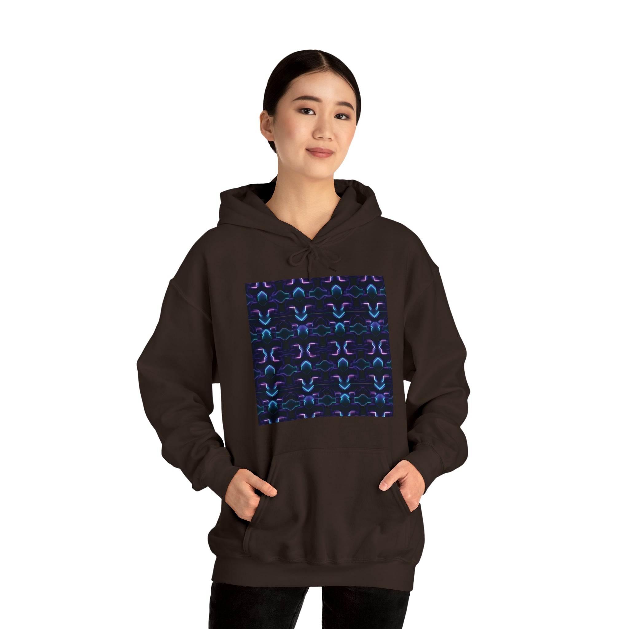 Unisex Heavy Blend™ Hooded Sweatshirt - Abstract Neon Designs 06