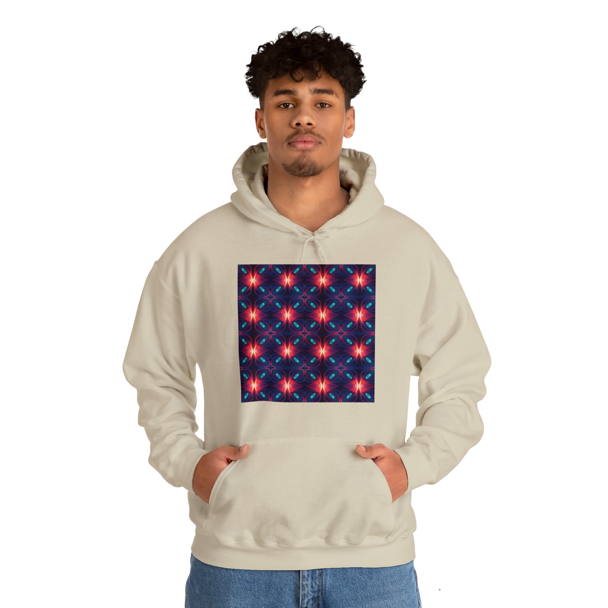 Unisex Heavy Blend™ Hooded Sweatshirt - Abstract Neon Designs 04