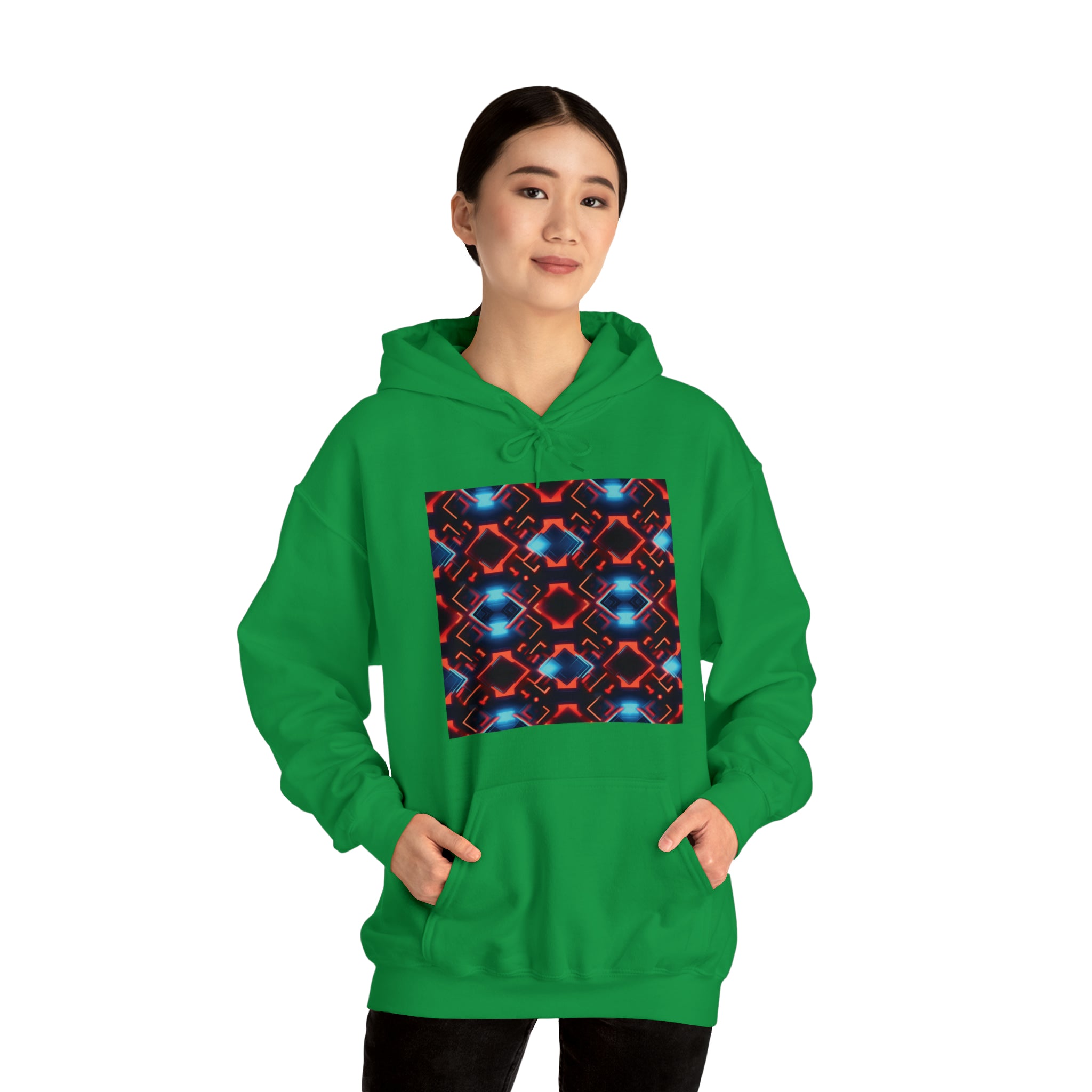 Unisex Heavy Blend™ Hooded Sweatshirt - Abstract Neon Designs 07