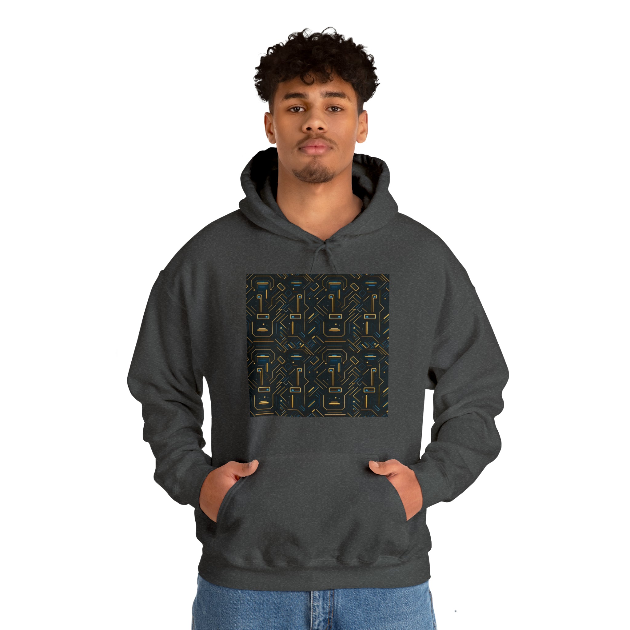 Unisex Heavy Blend™ Hooded Sweatshirt - Abstract Neon Designs 05