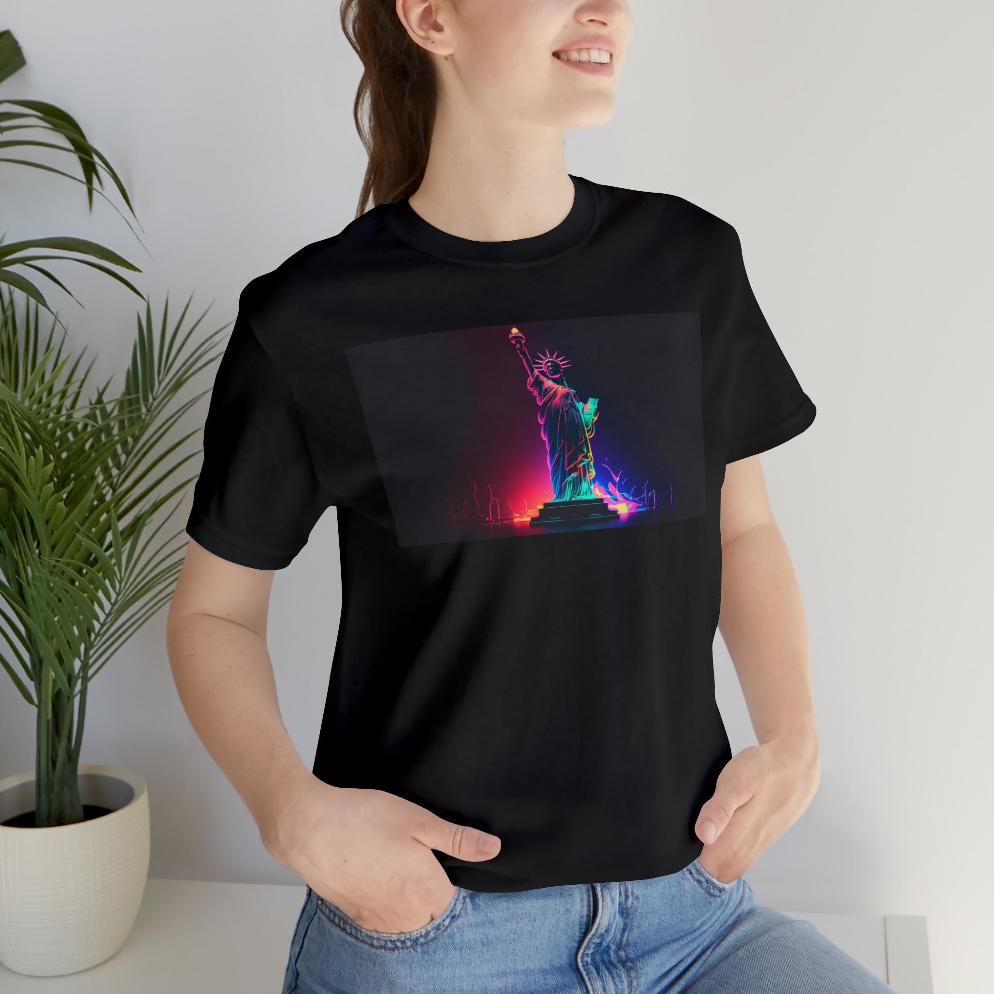 Unisex Jersey Short Sleeve Tee - Statue of Liberty, New York, USA