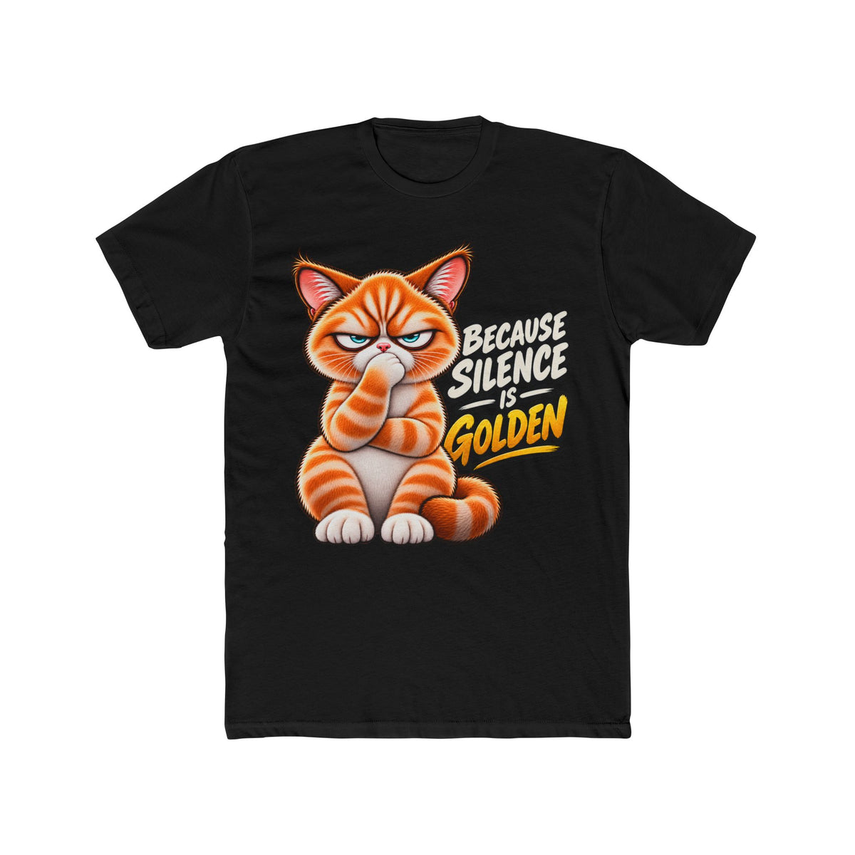 Silence is Golden - Mildly Feral - Men's Cotton Crew Tee