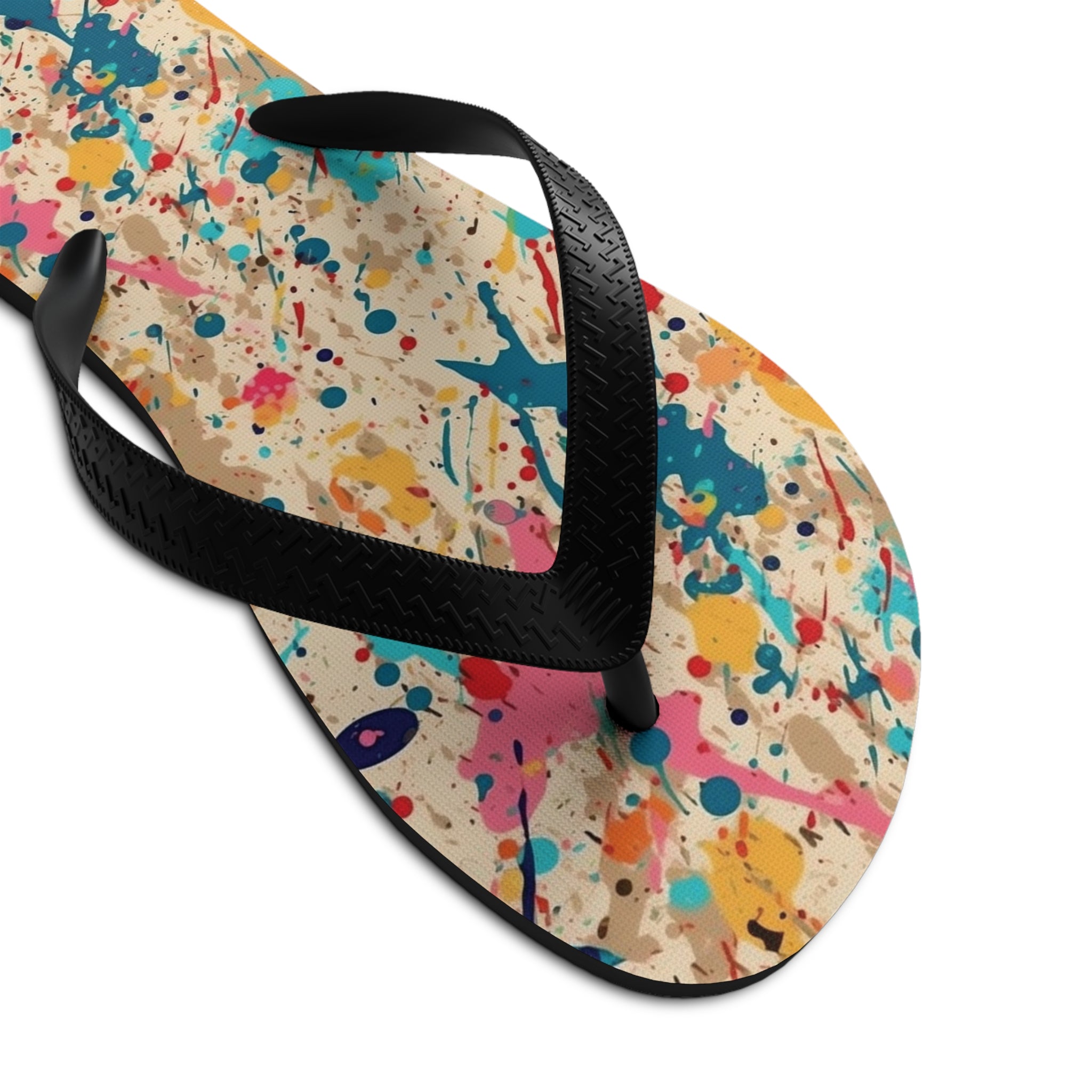 Unisex Flip-Flops (AOP) - Seamless Color Splatter Designs 05