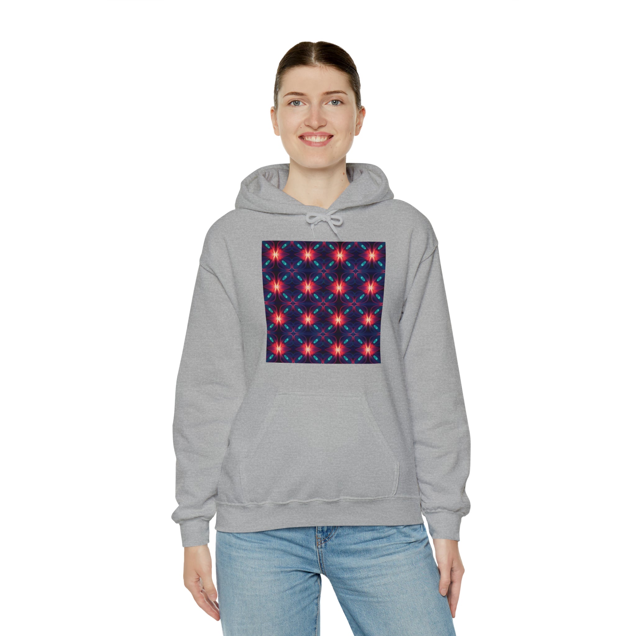 Unisex Heavy Blend™ Hooded Sweatshirt - Abstract Neon Designs 04