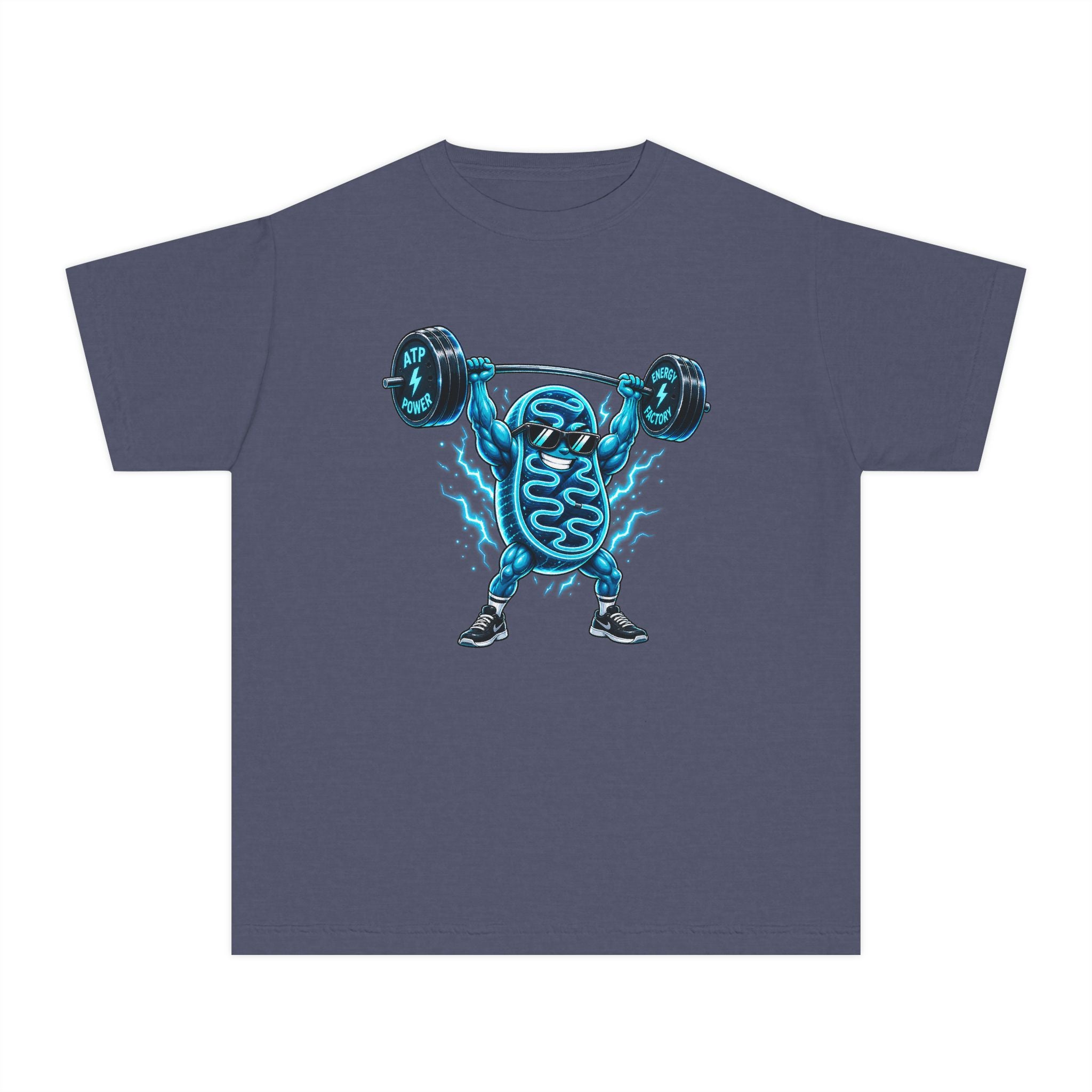 Youth Midweight Cotton Tee - Mitochondria Powerhouse