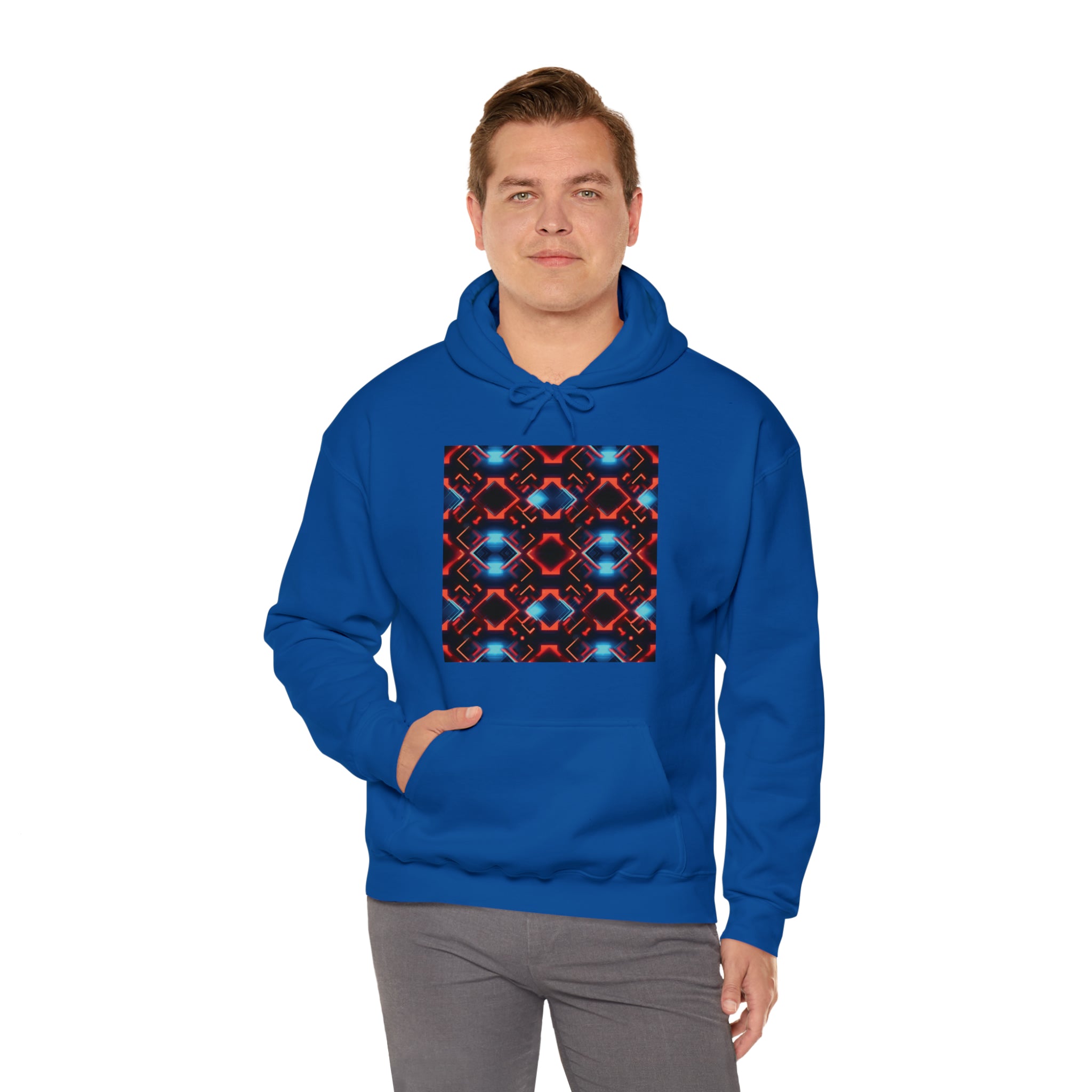 Unisex Heavy Blend™ Hooded Sweatshirt - Abstract Neon Designs 07