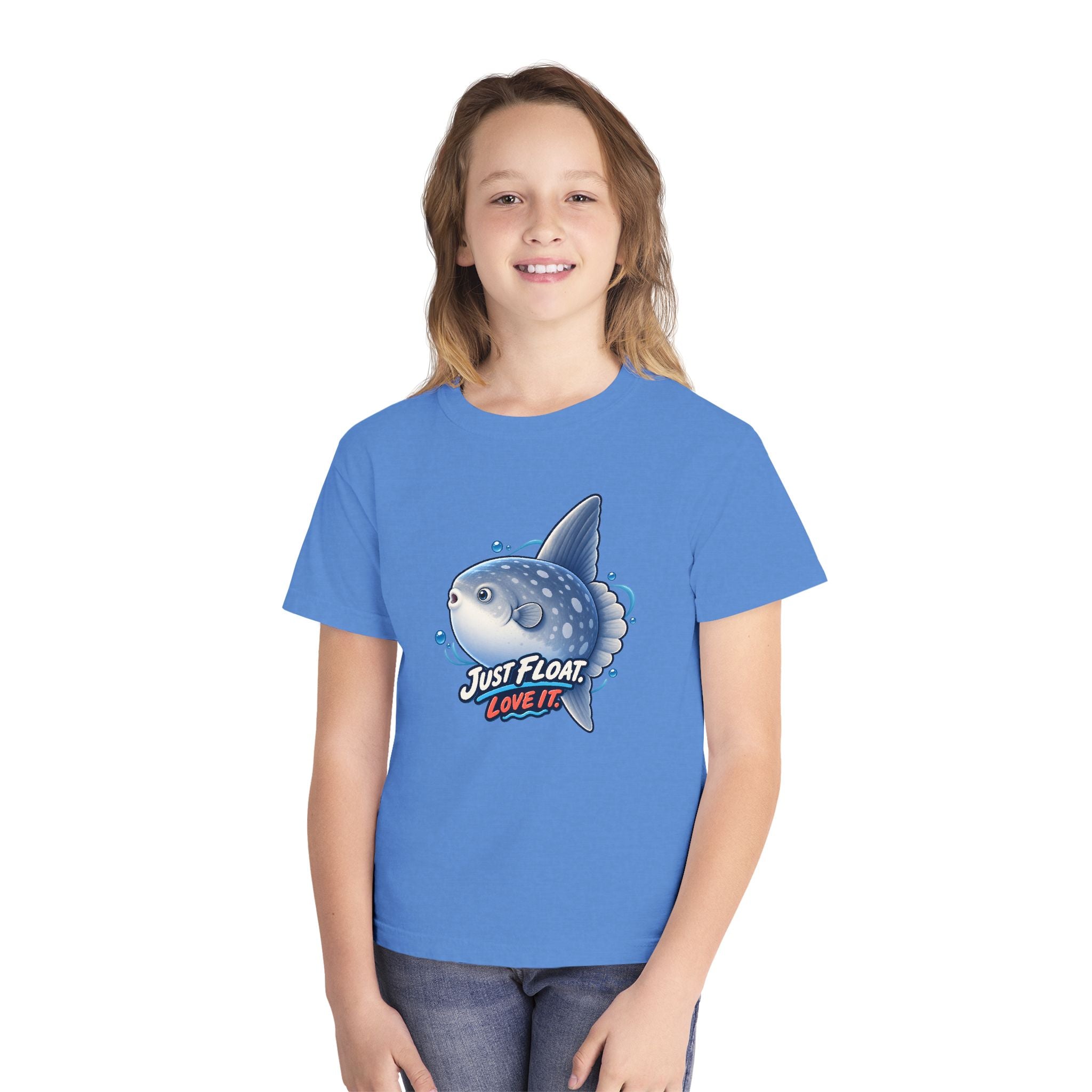 Youth Midweight Cotton Tee - Sunfish drifting