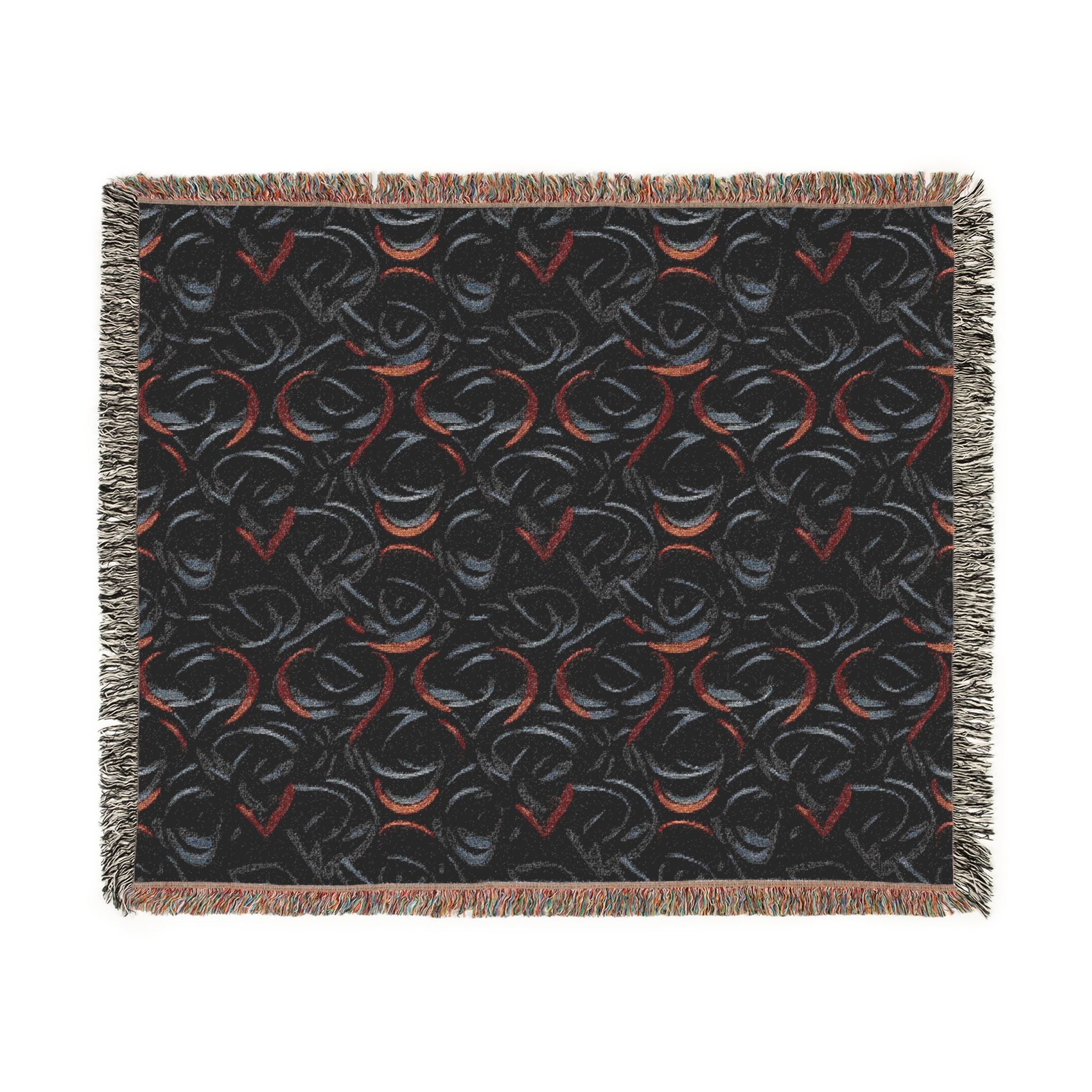 Woven Throw Blanket — Reversible Cozy Check Pattern for Living Room & Cabin - Design 04