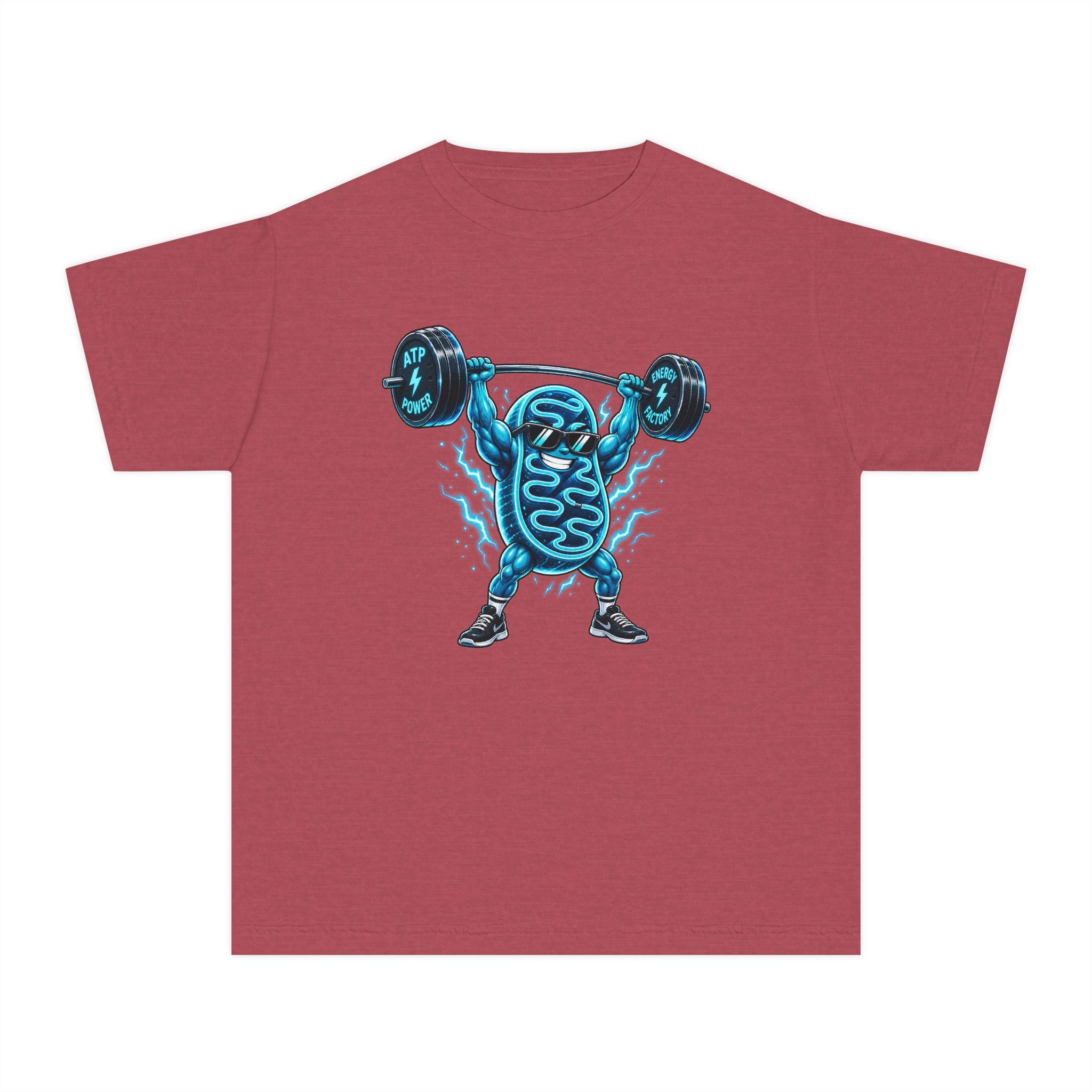 Youth Midweight Cotton Tee - Mitochondria Powerhouse