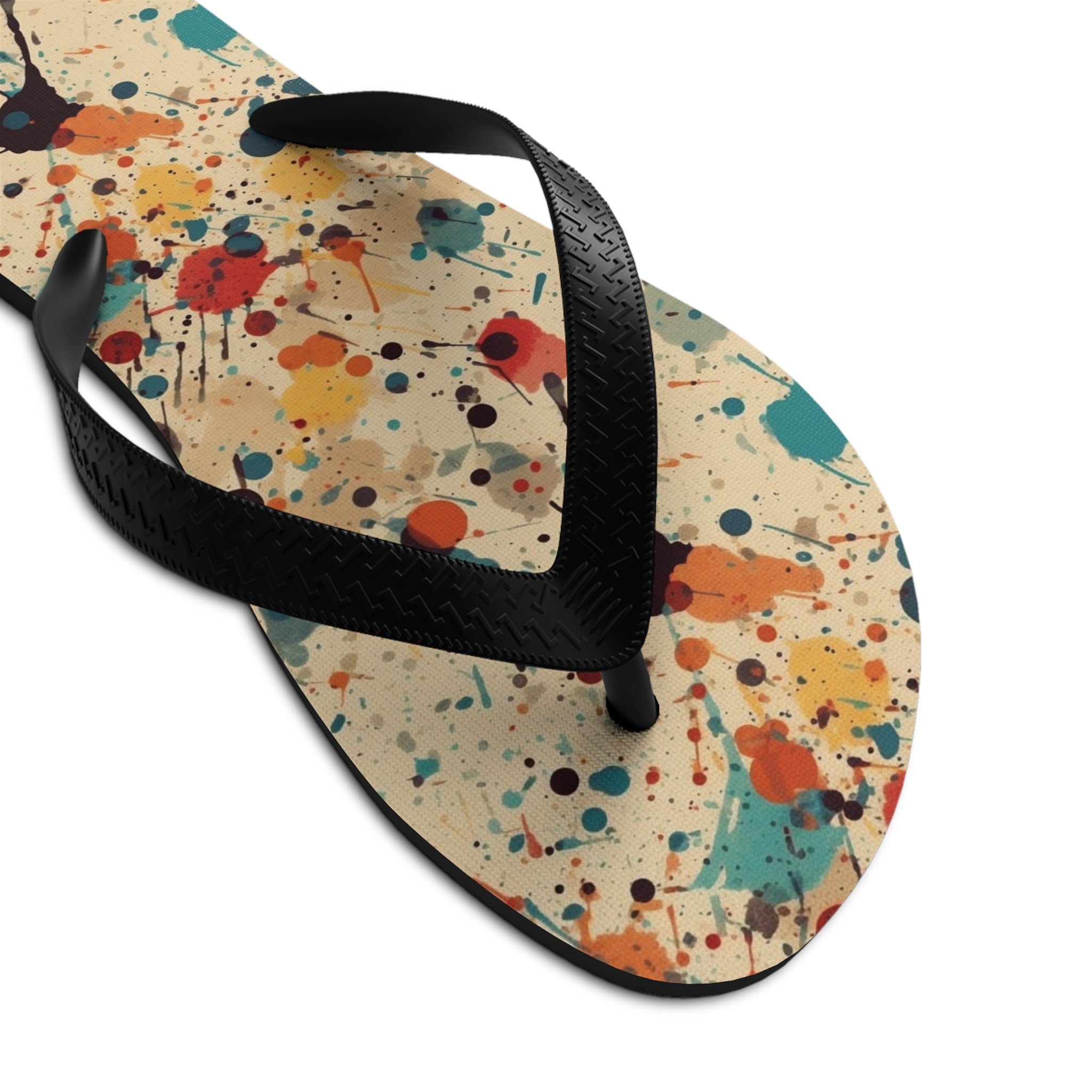 Unisex Flip-Flops (AOP) - Seamless Color Splatter Designs 09