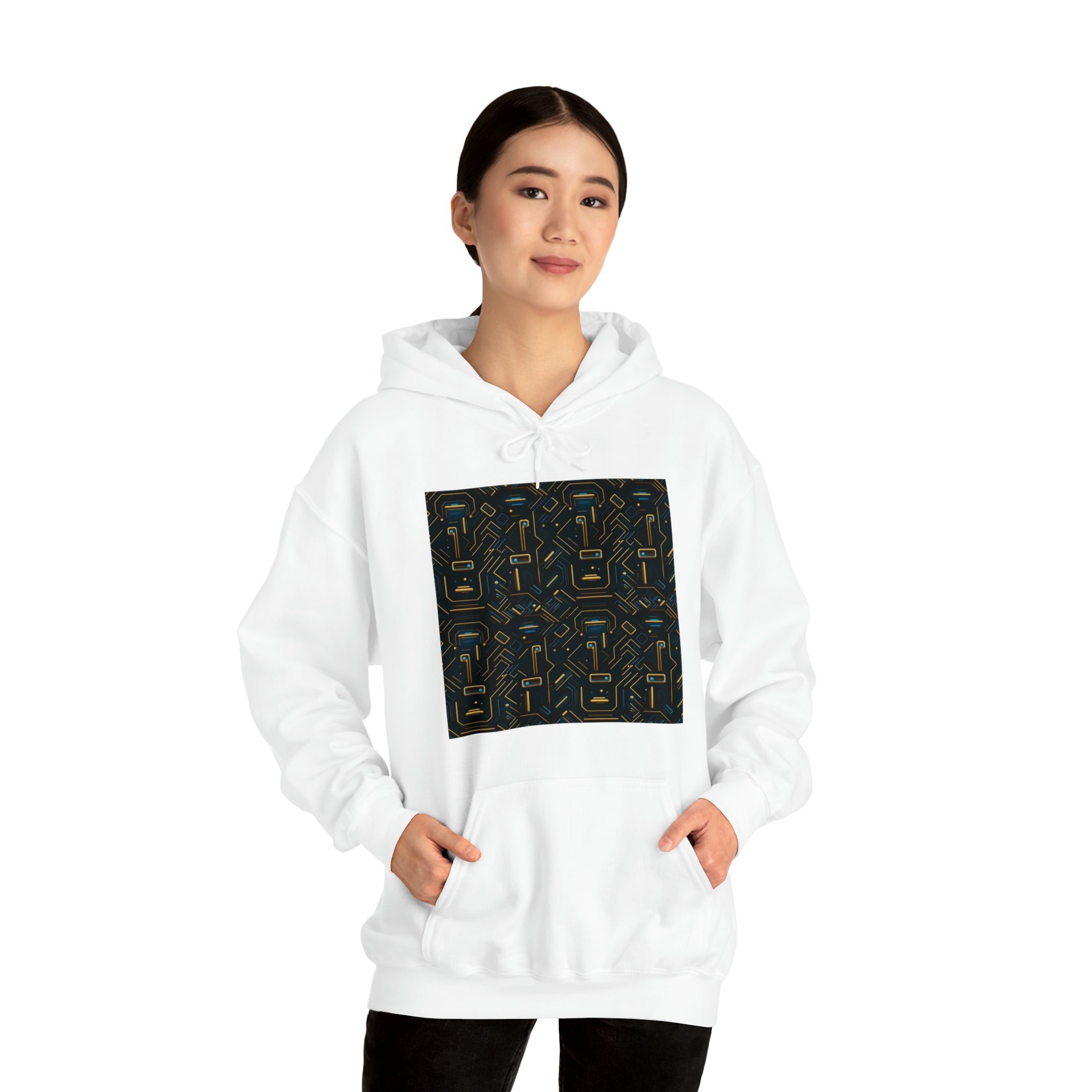 Unisex Heavy Blend™ Hooded Sweatshirt - Abstract Neon Designs 05
