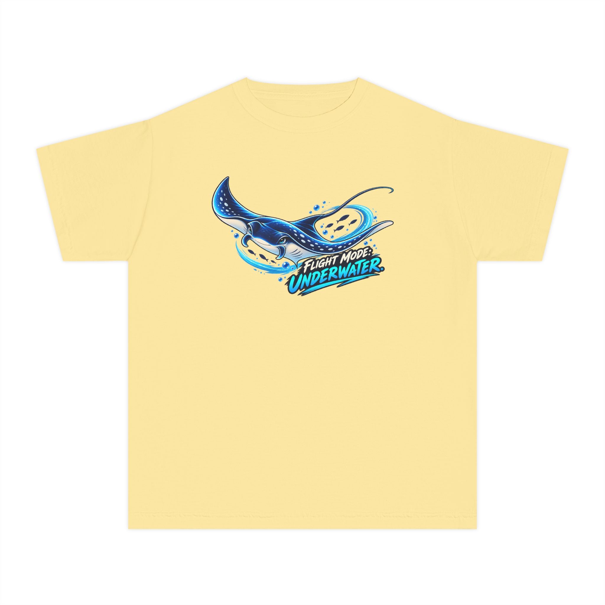 Youth Midweight Cotton Tee - Manta Ray