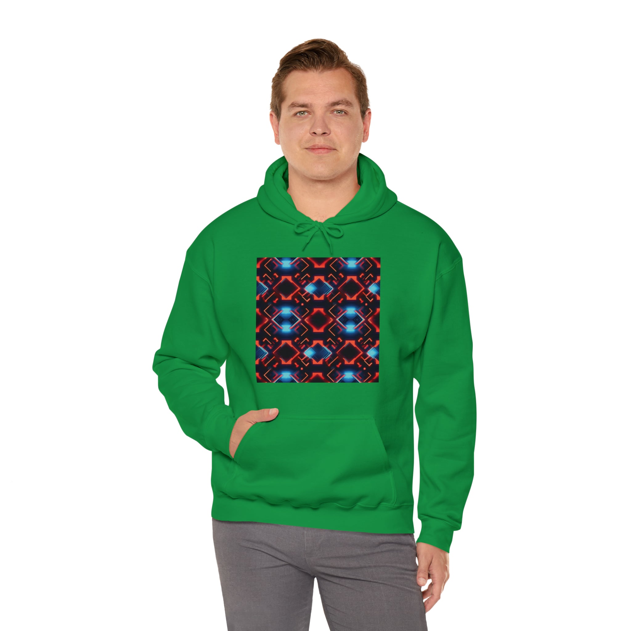 Unisex Heavy Blend™ Hooded Sweatshirt - Abstract Neon Designs 07