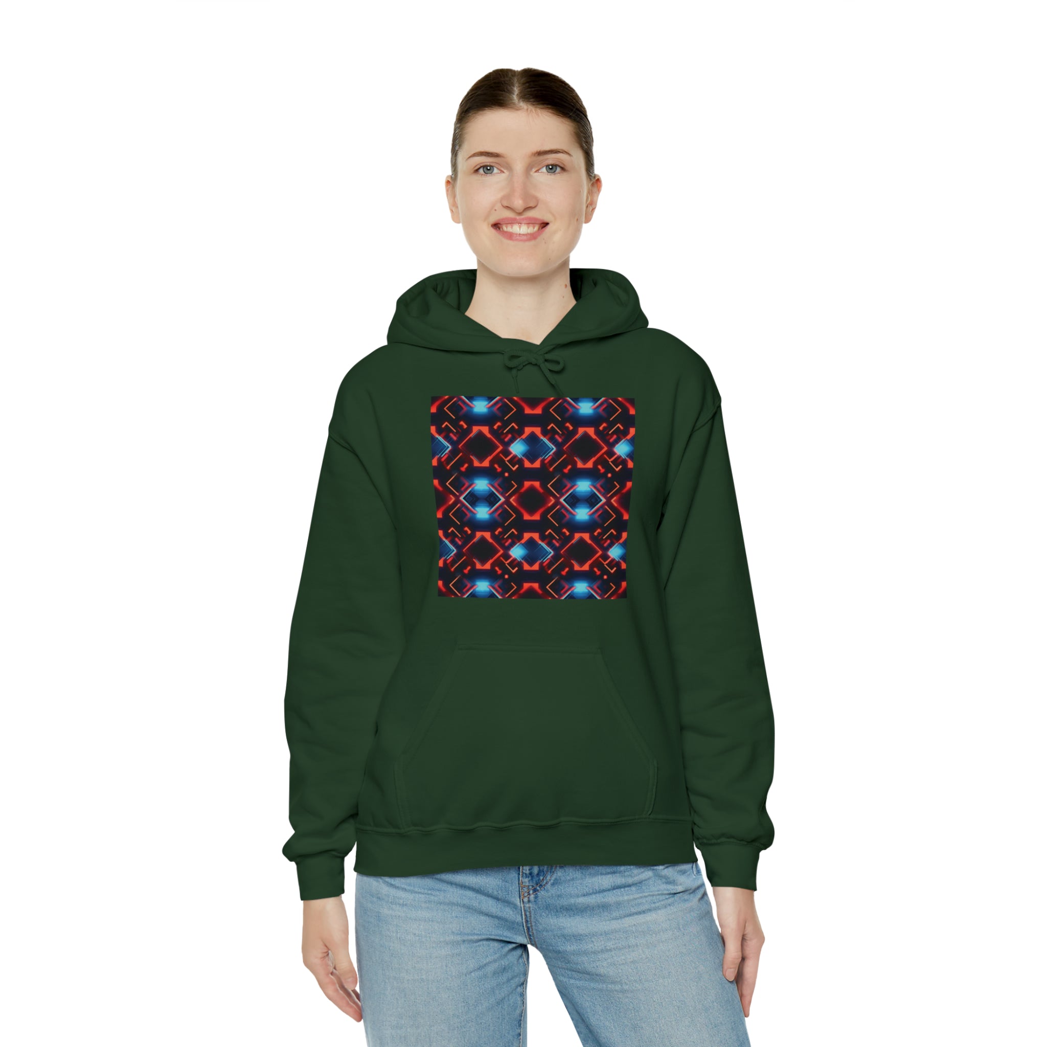 Unisex Heavy Blend™ Hooded Sweatshirt - Abstract Neon Designs 07