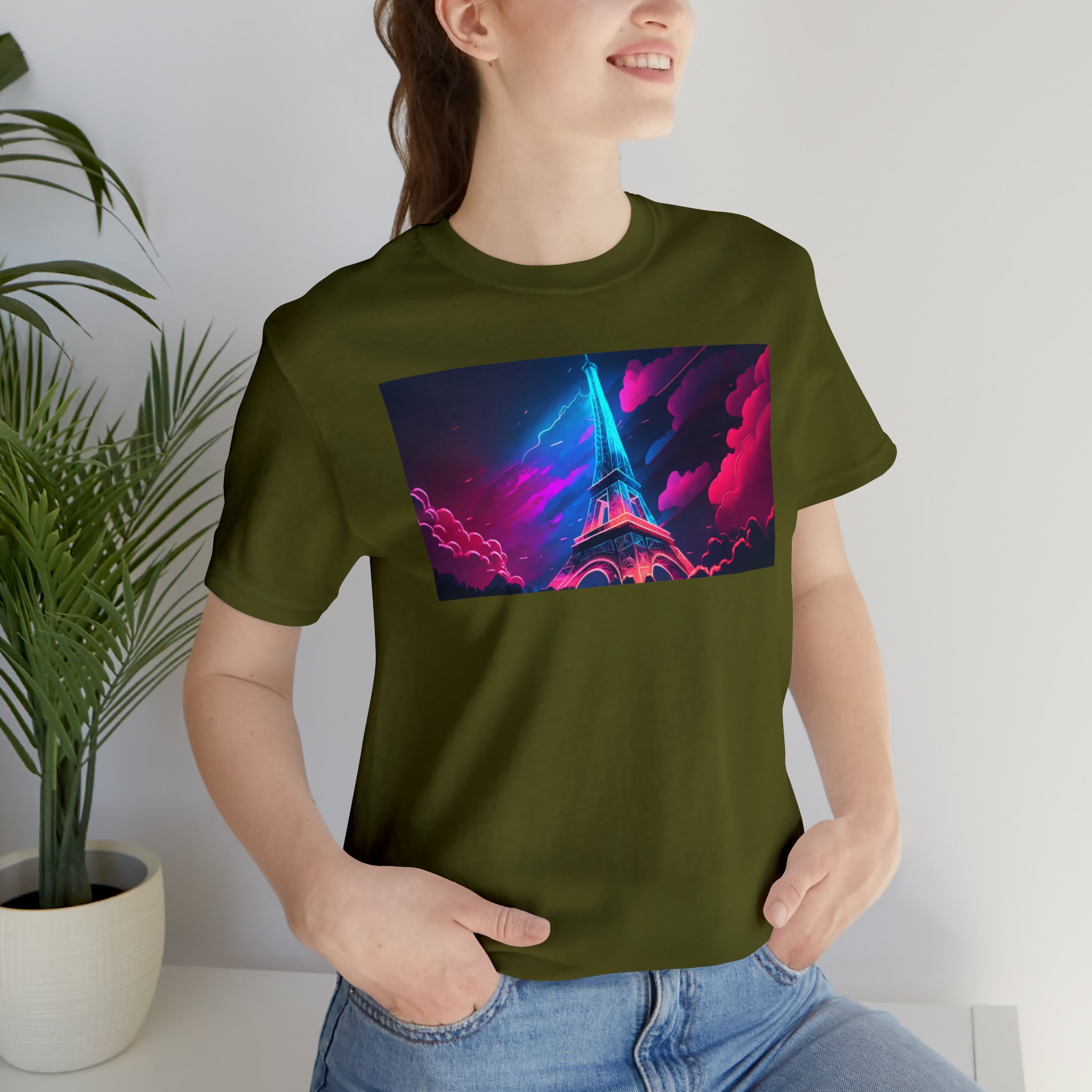 Unisex Jersey Short Sleeve Tee - Eiffel Tower, France