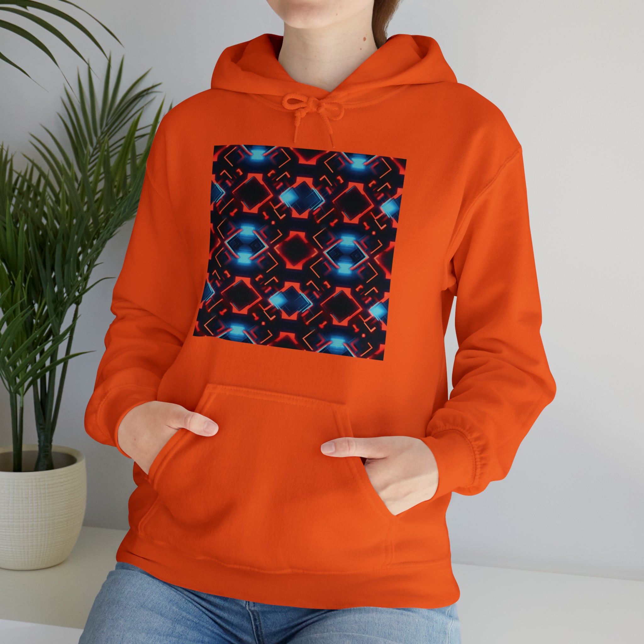 Unisex Heavy Blend™ Hooded Sweatshirt - Abstract Neon Designs 07