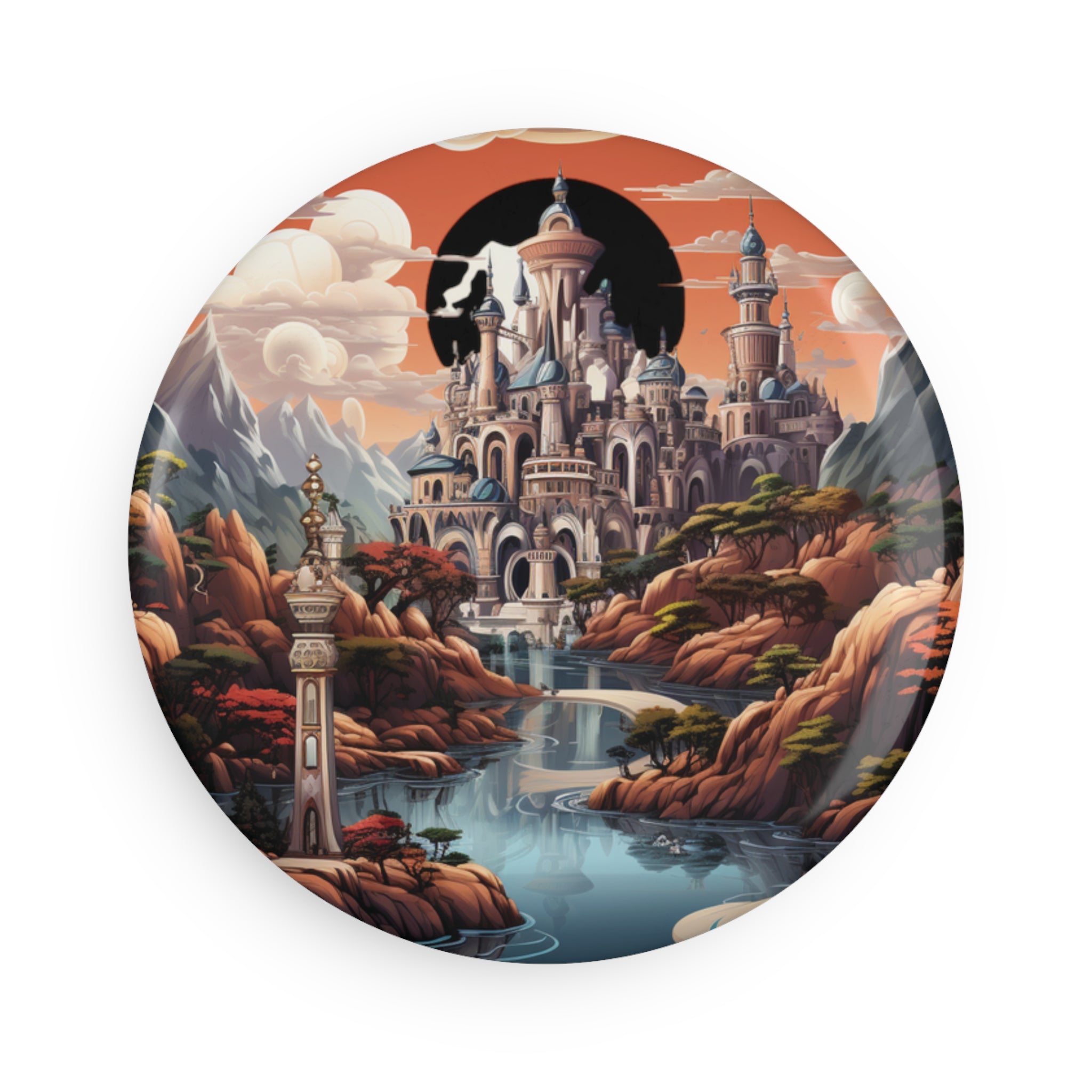 Button Magnet, Round (1 & 10 pcs) - Isometric City Designs 21