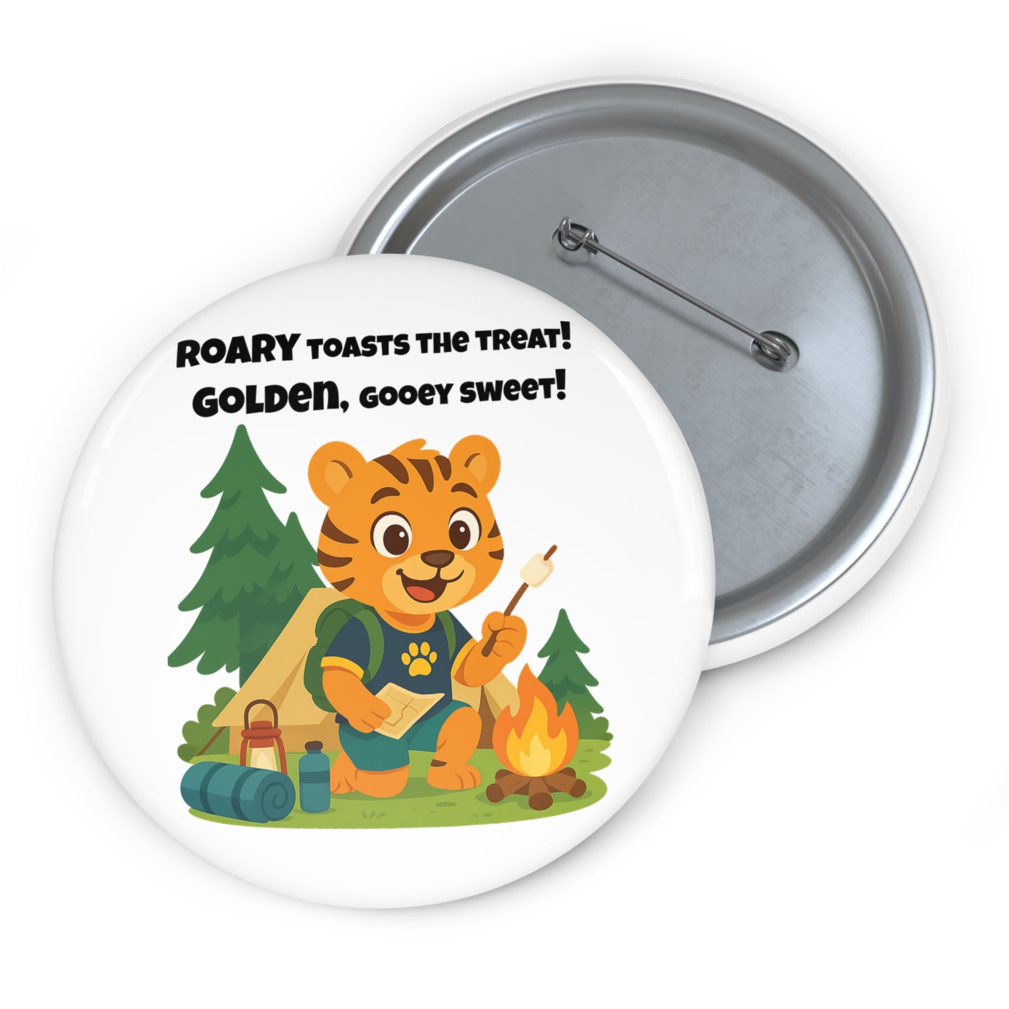 Roary Pin Buttons - Camping Time