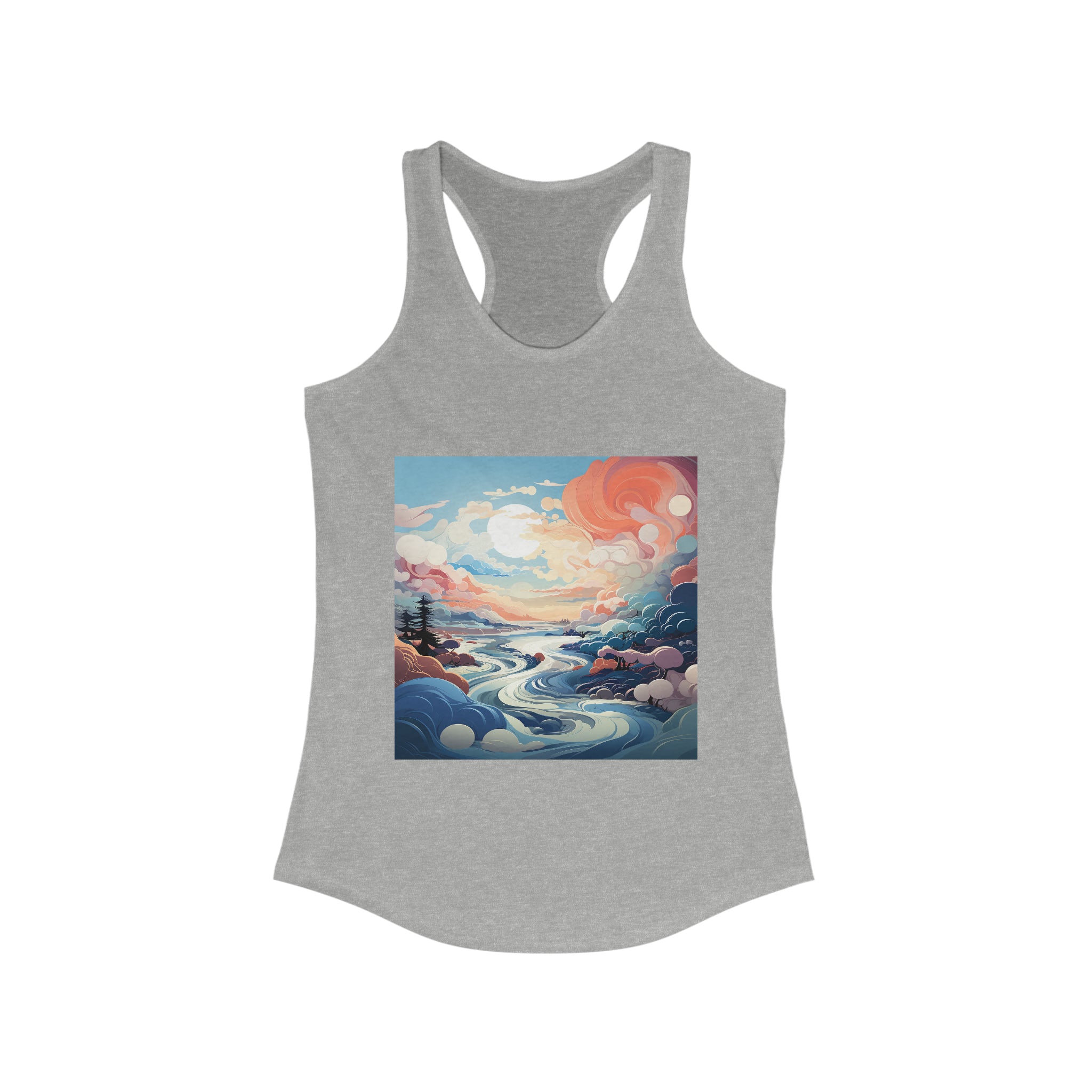 Women's Ideal Racerback Tank - Vector Art Design 34