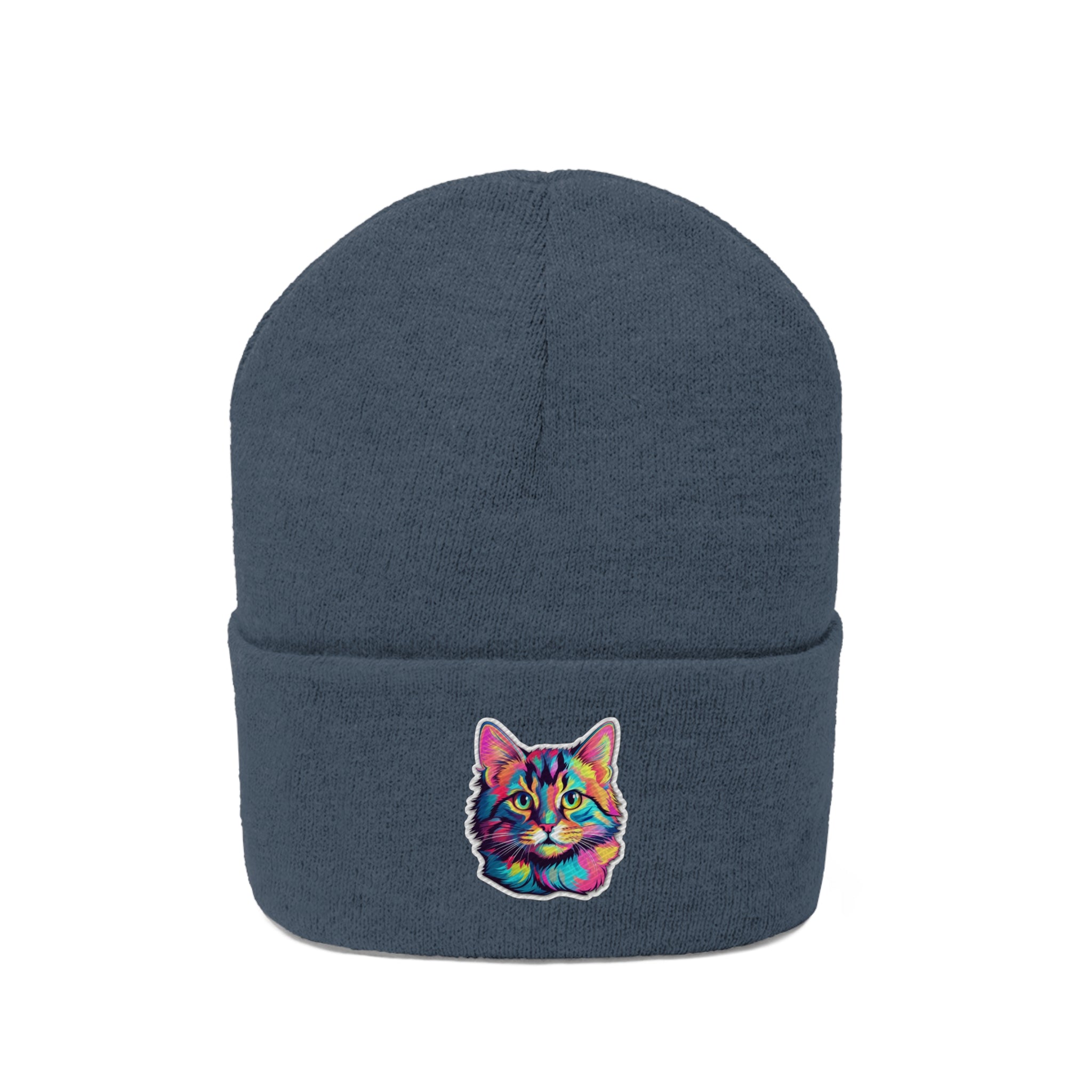Knit Beanie - Kitten Pop Art 08