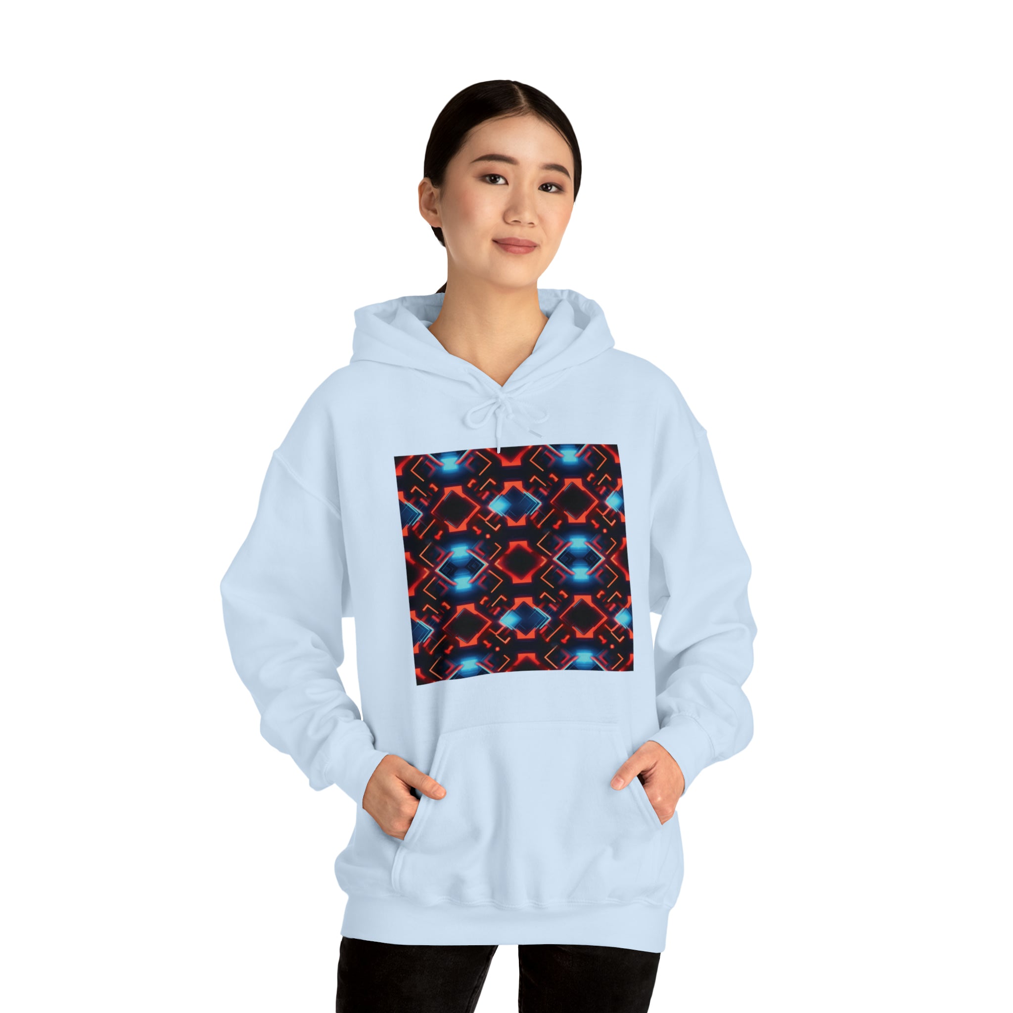 Unisex Heavy Blend™ Hooded Sweatshirt - Abstract Neon Designs 07