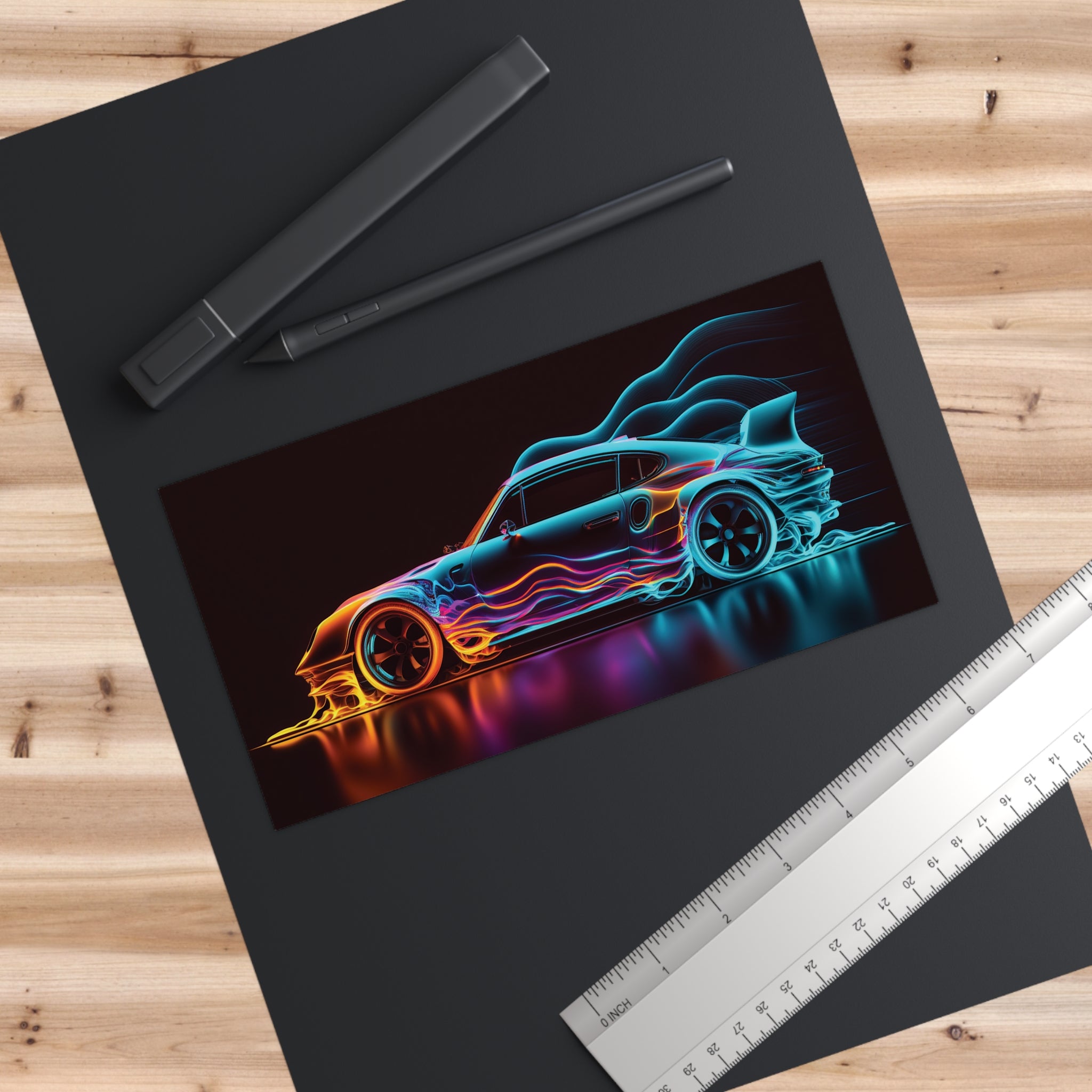 Bumper Stickers - Neon Car Design 02