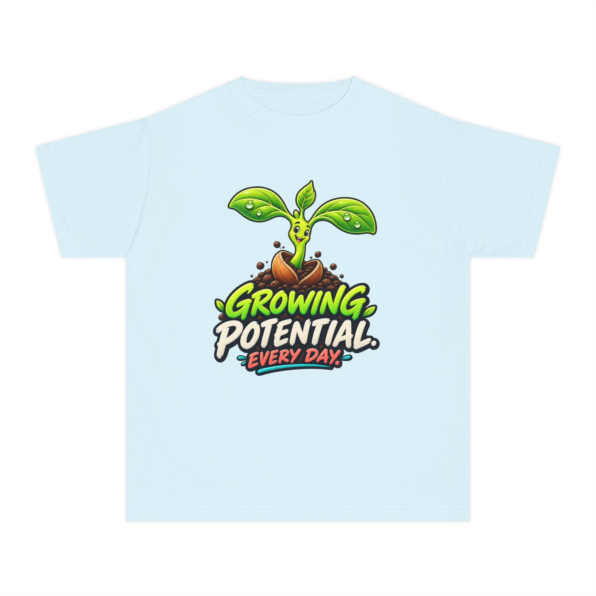 Youth Midweight Cotton Tee - Growing Seedling