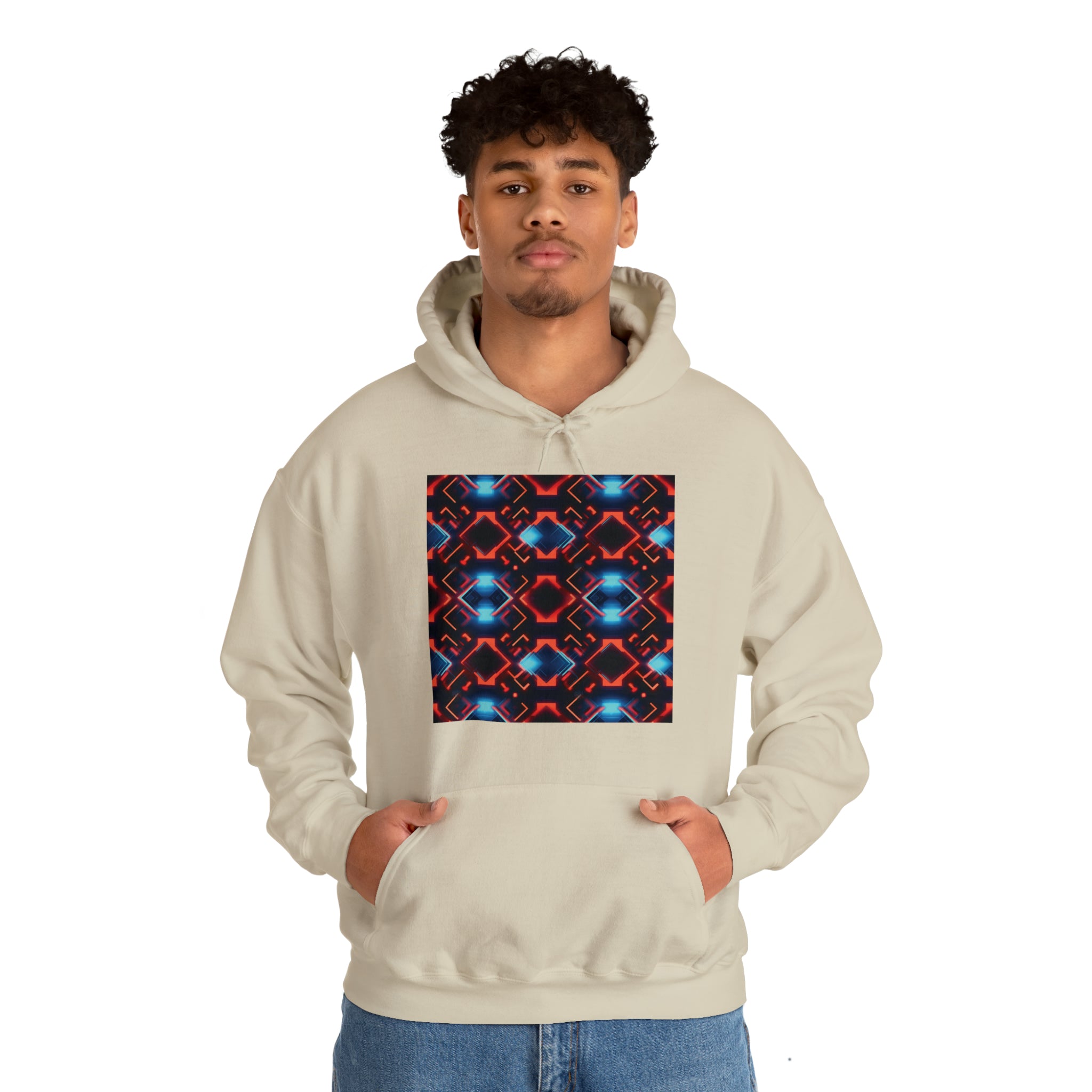 Unisex Heavy Blend™ Hooded Sweatshirt - Abstract Neon Designs 07