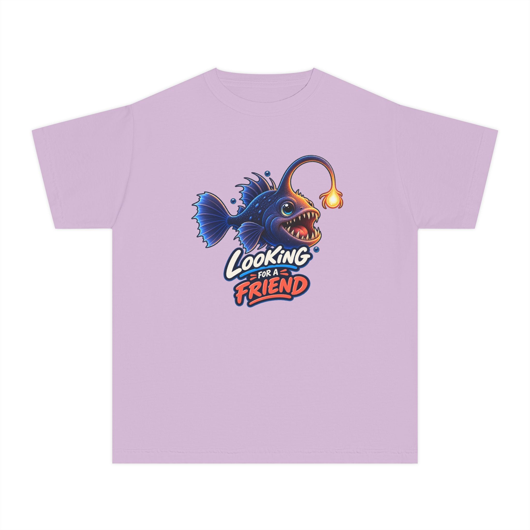 Youth Midweight Cotton Tee - Science collection - Angler Fish looking for a Friend