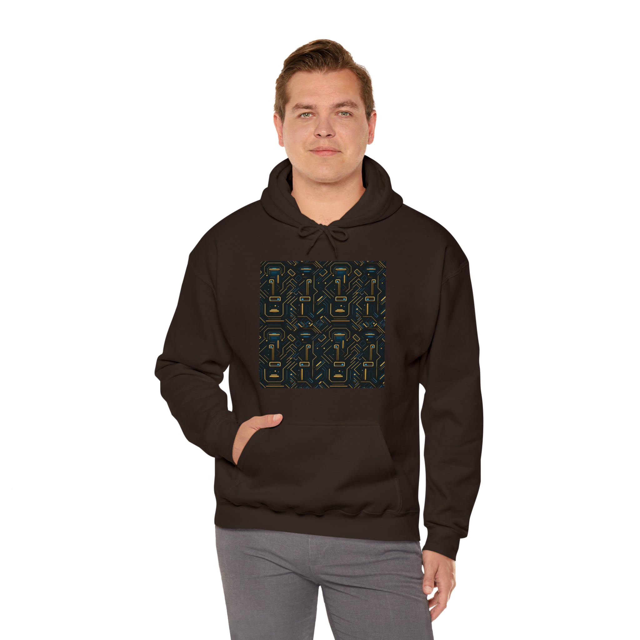 Unisex Heavy Blend™ Hooded Sweatshirt - Abstract Neon Designs 05